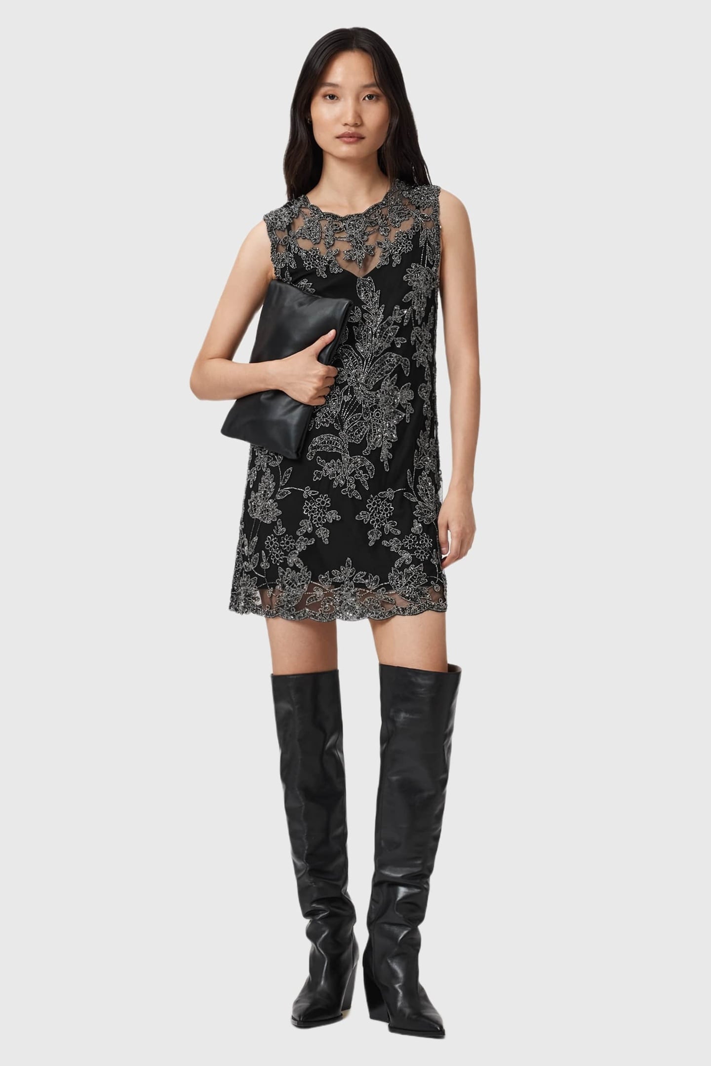 INAYA EMB DRESS BLACK 3