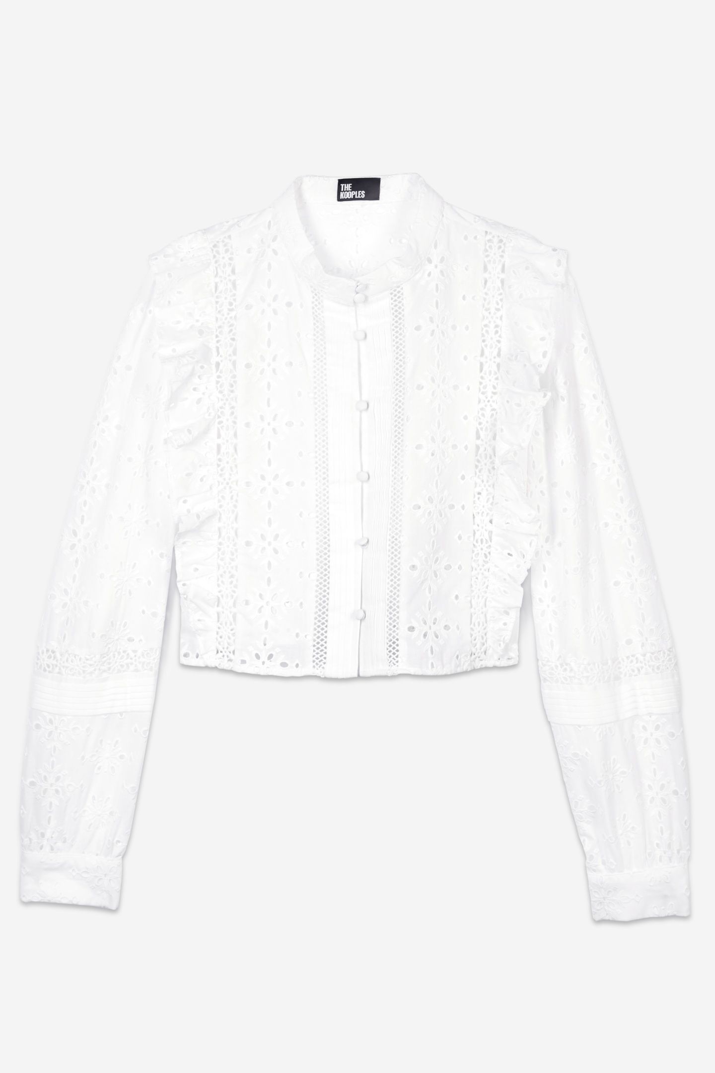 EMBROIDERED LONG-SLEEVED SHIRT WHITE 5