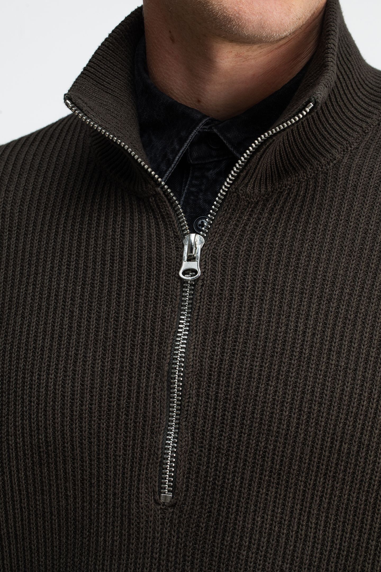 GALWAY HALF ZIP MOCHA BROWN 5