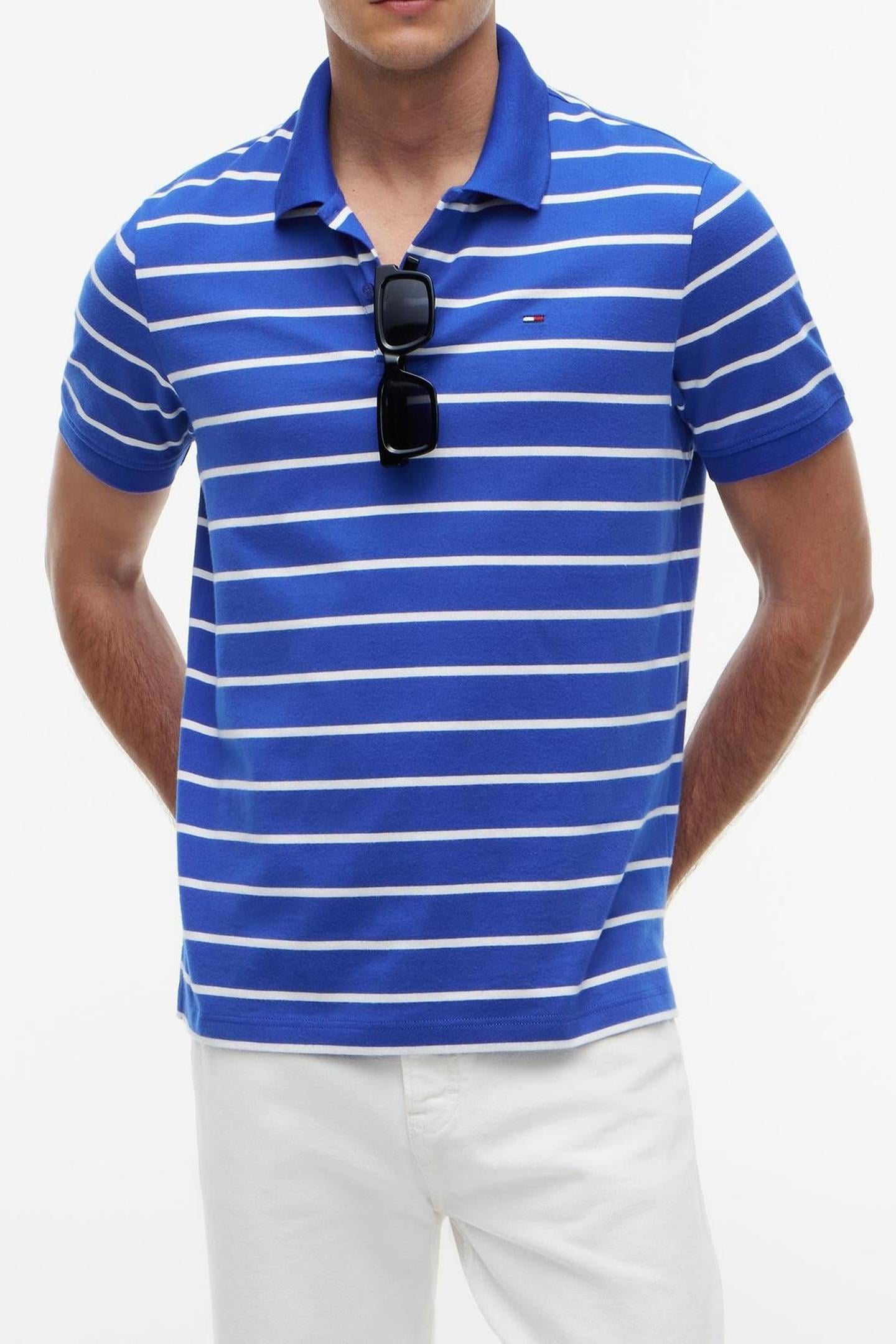 REGULAR STRIPE POLO FIZZY BLUE 1