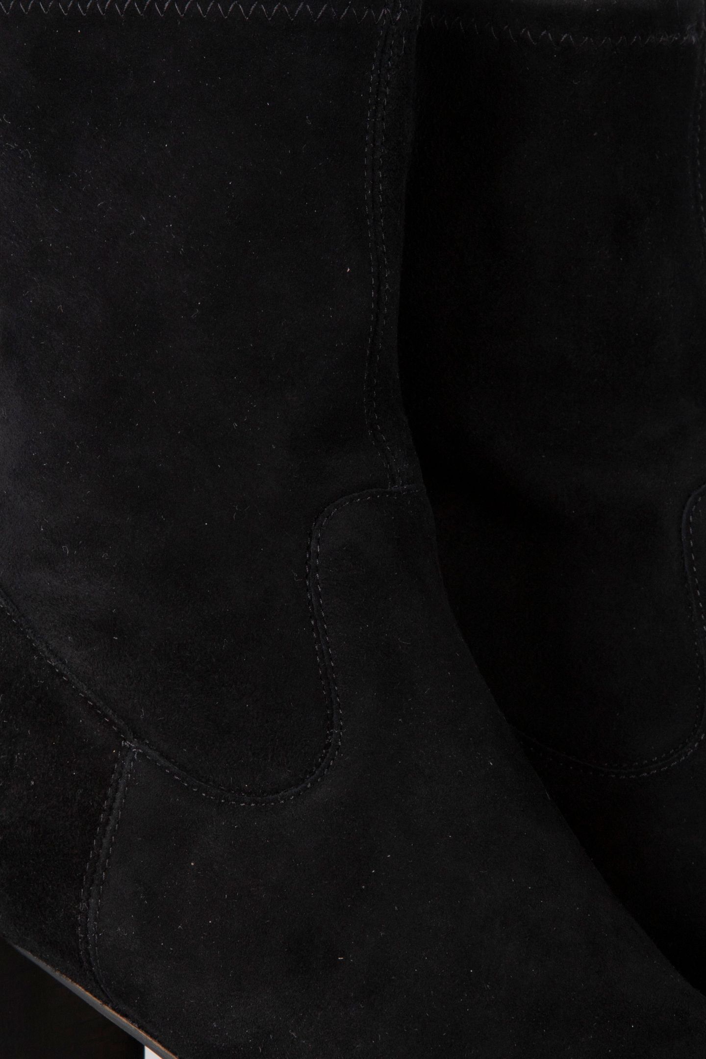 HARP BLOCK HEEL STRETCH SUEDE BLACK 5