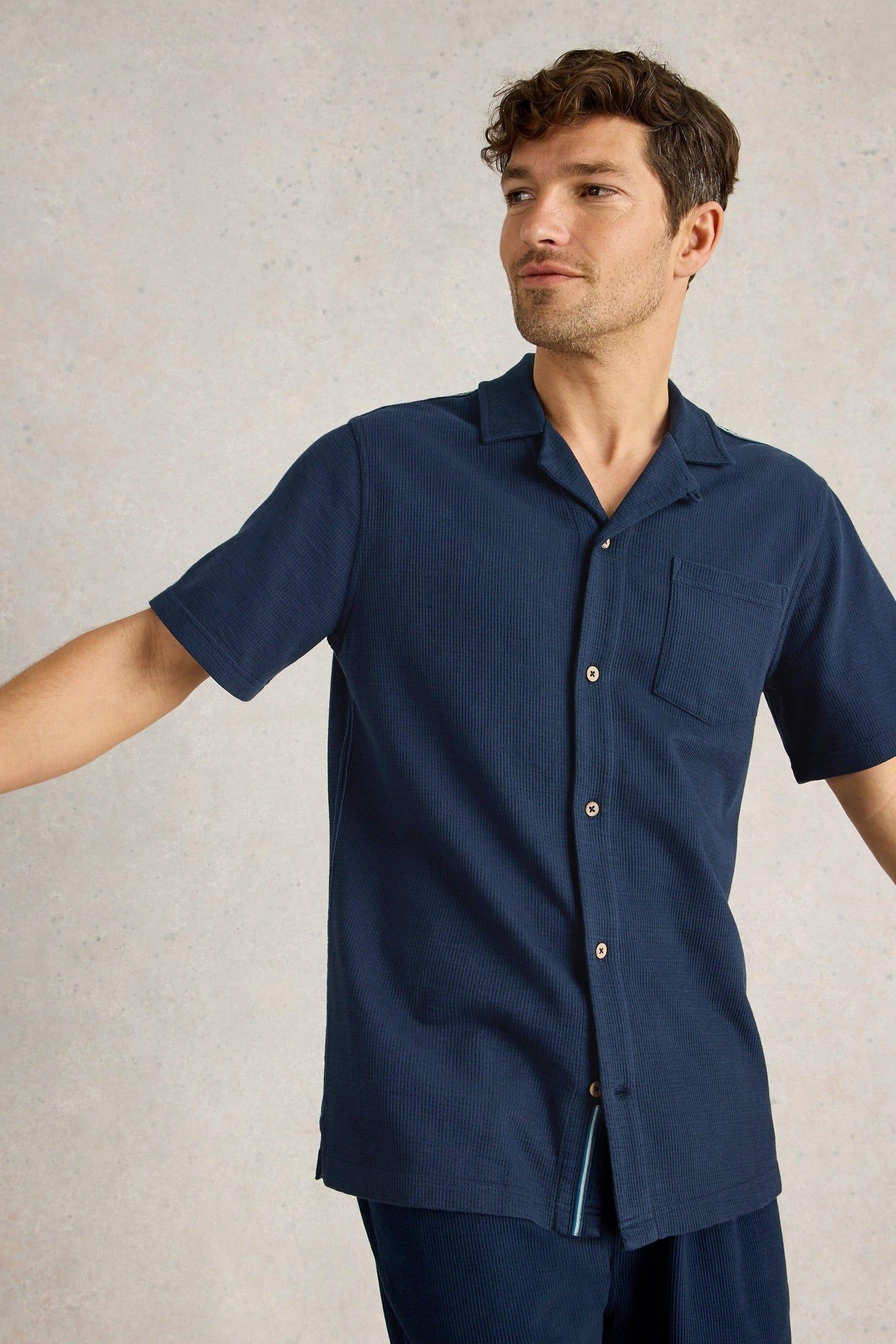 RIB SS JERSEY SHIRT DARK NAVY 1