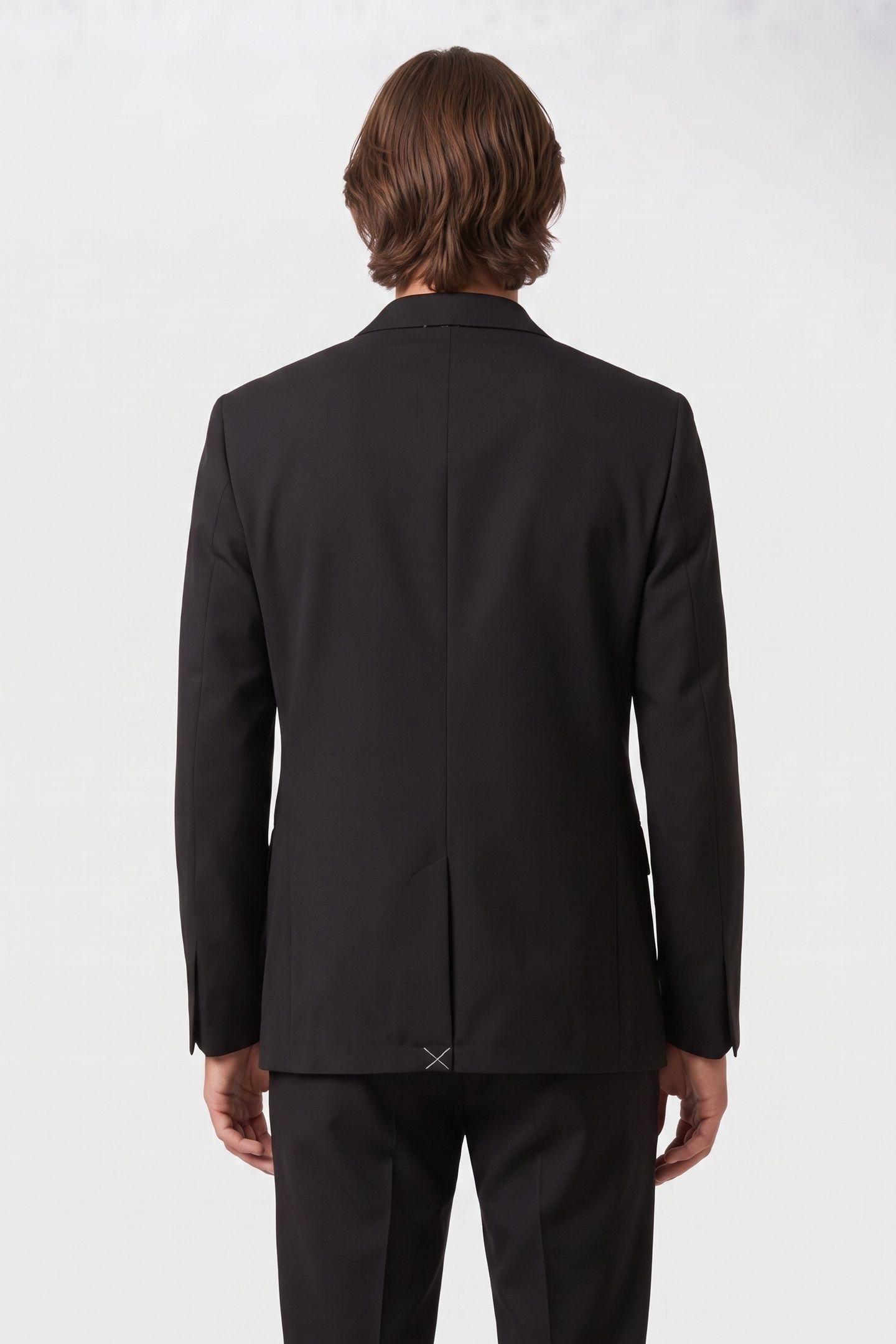 DENNIS HOPSACK SUIT BLAZER BLACK 2