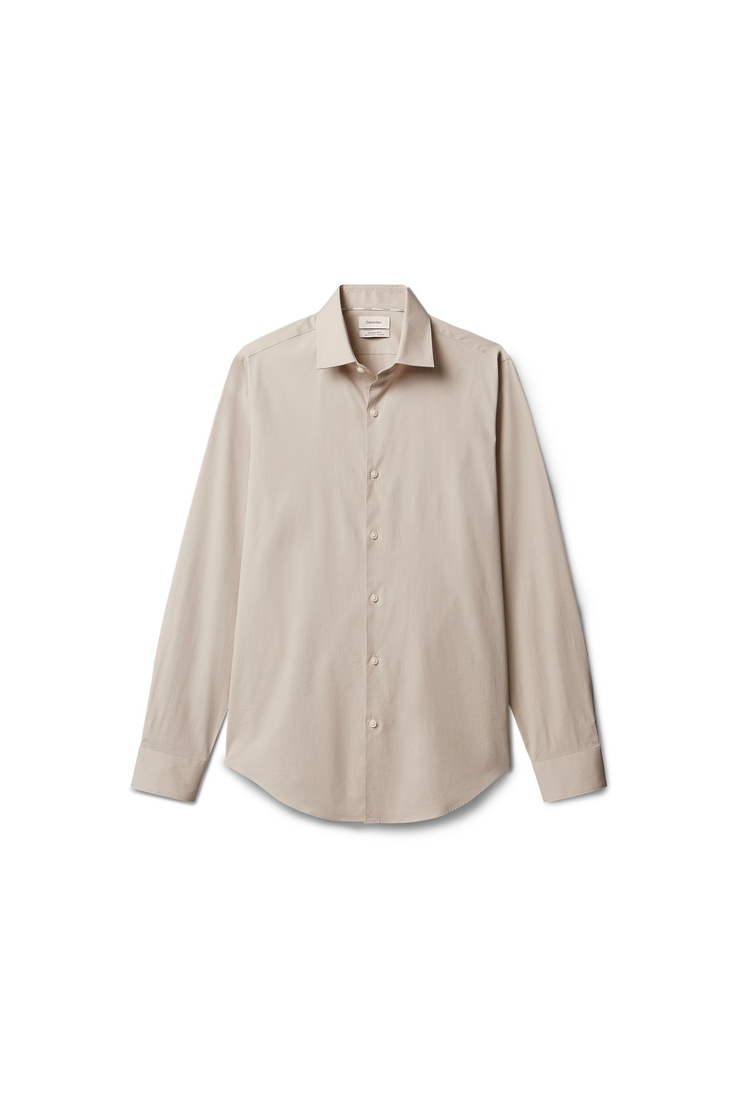 SLIM STRIPED LINEN BLEND SHIRT TAUPE MULTI 4