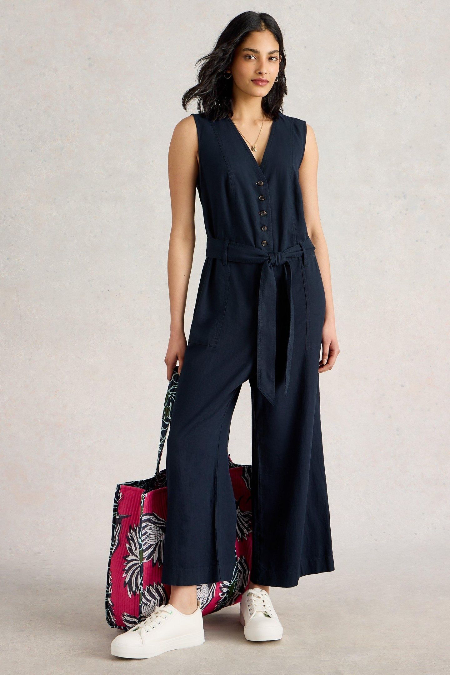 BETTY WIDE LEG JUMPSUIT DARK NAVY 1