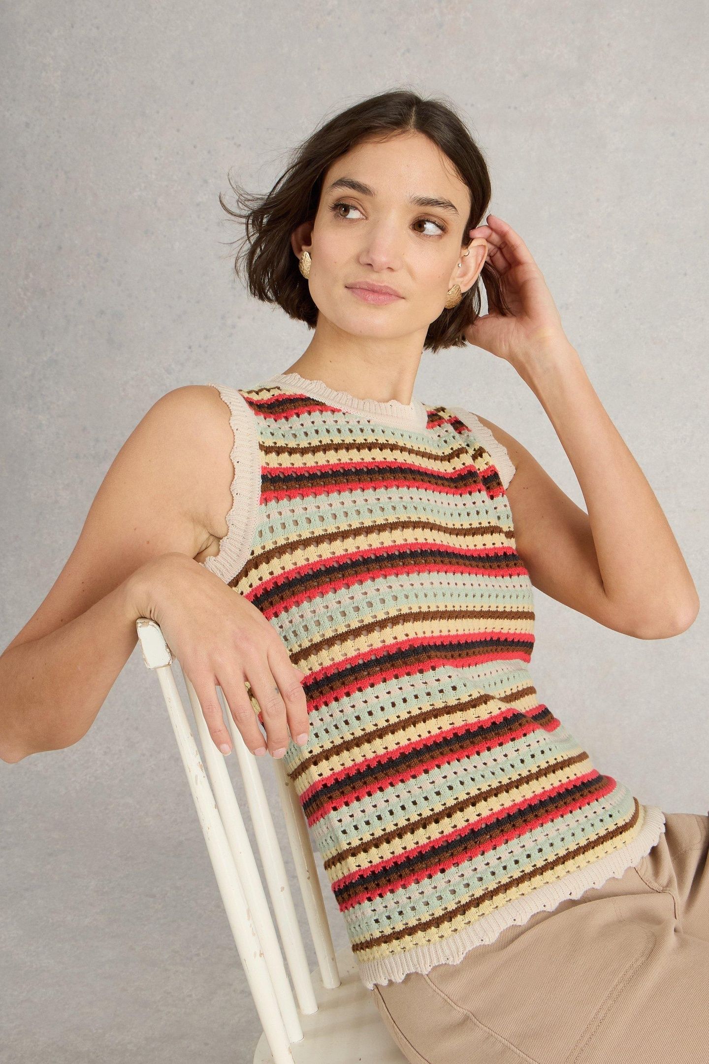 SUNNY STRIPE TANK NATURAL MULTI 7