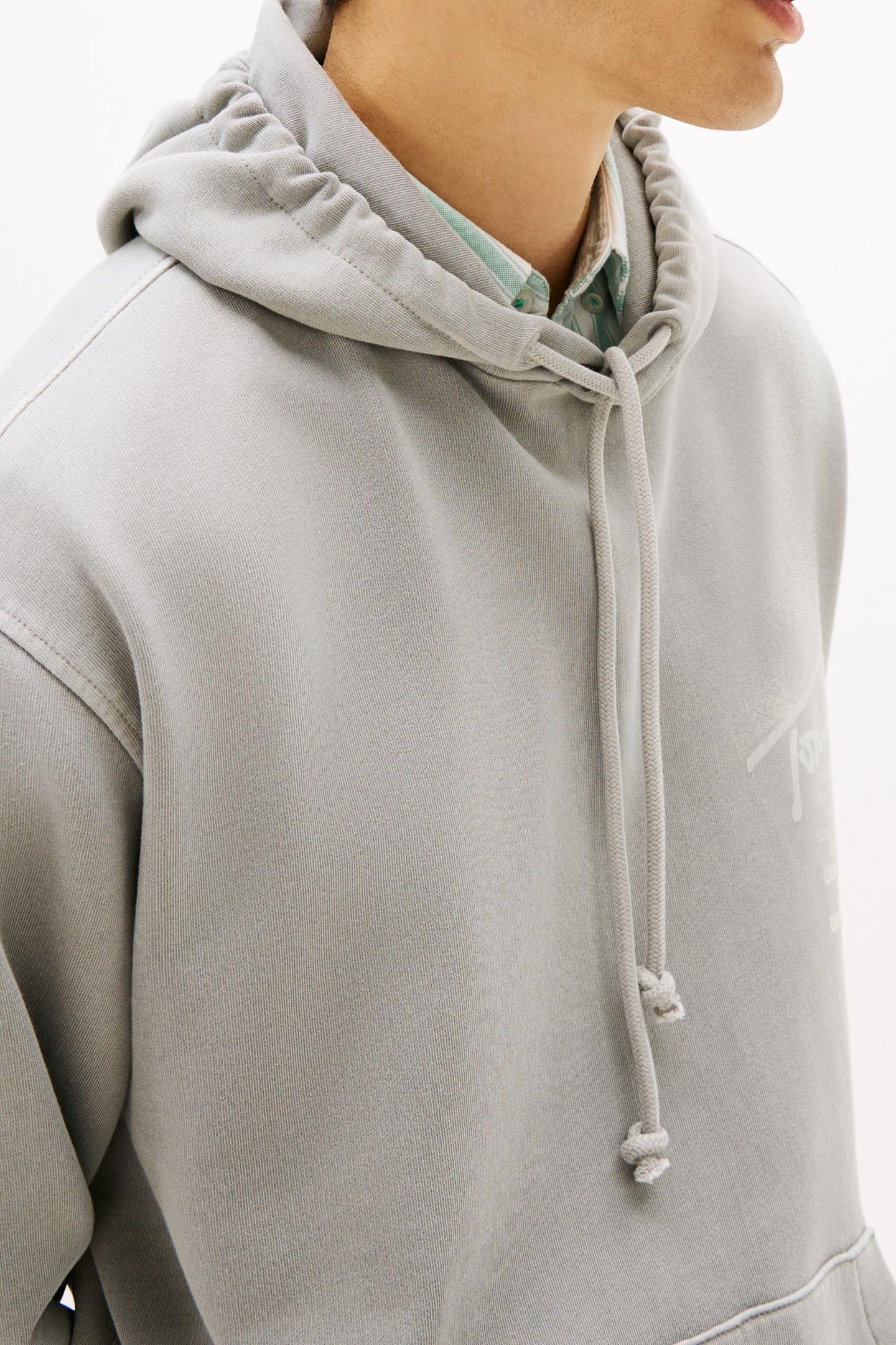 RELAXED NEON WASHED HOODIE GRAVEL GREY 5