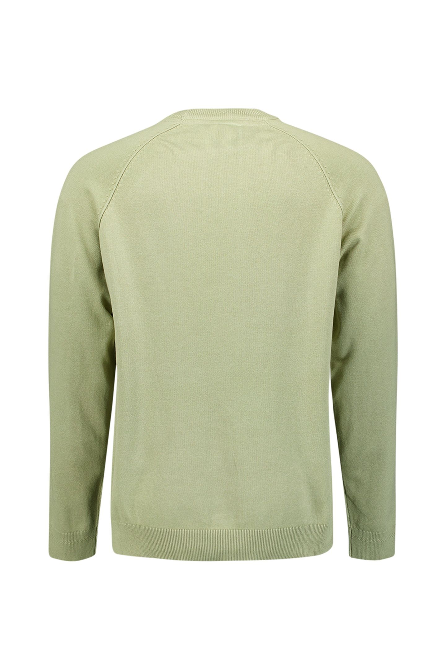 PULLOVER CREWNECK SOLID WAFFLE KNIT LIGHT MOSS 5