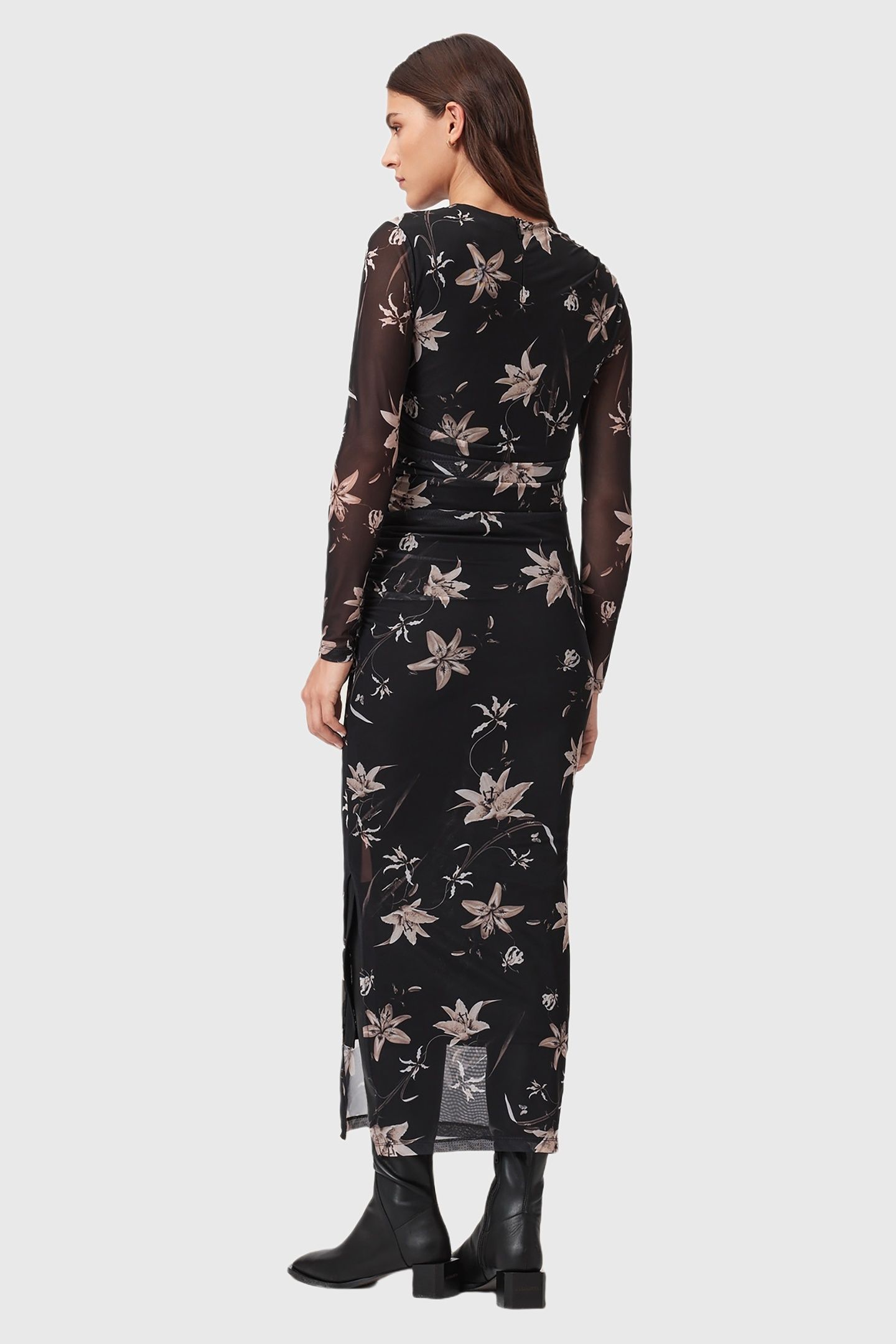 CAIA MESH DRESS PETRA SEPIA BROWN 3