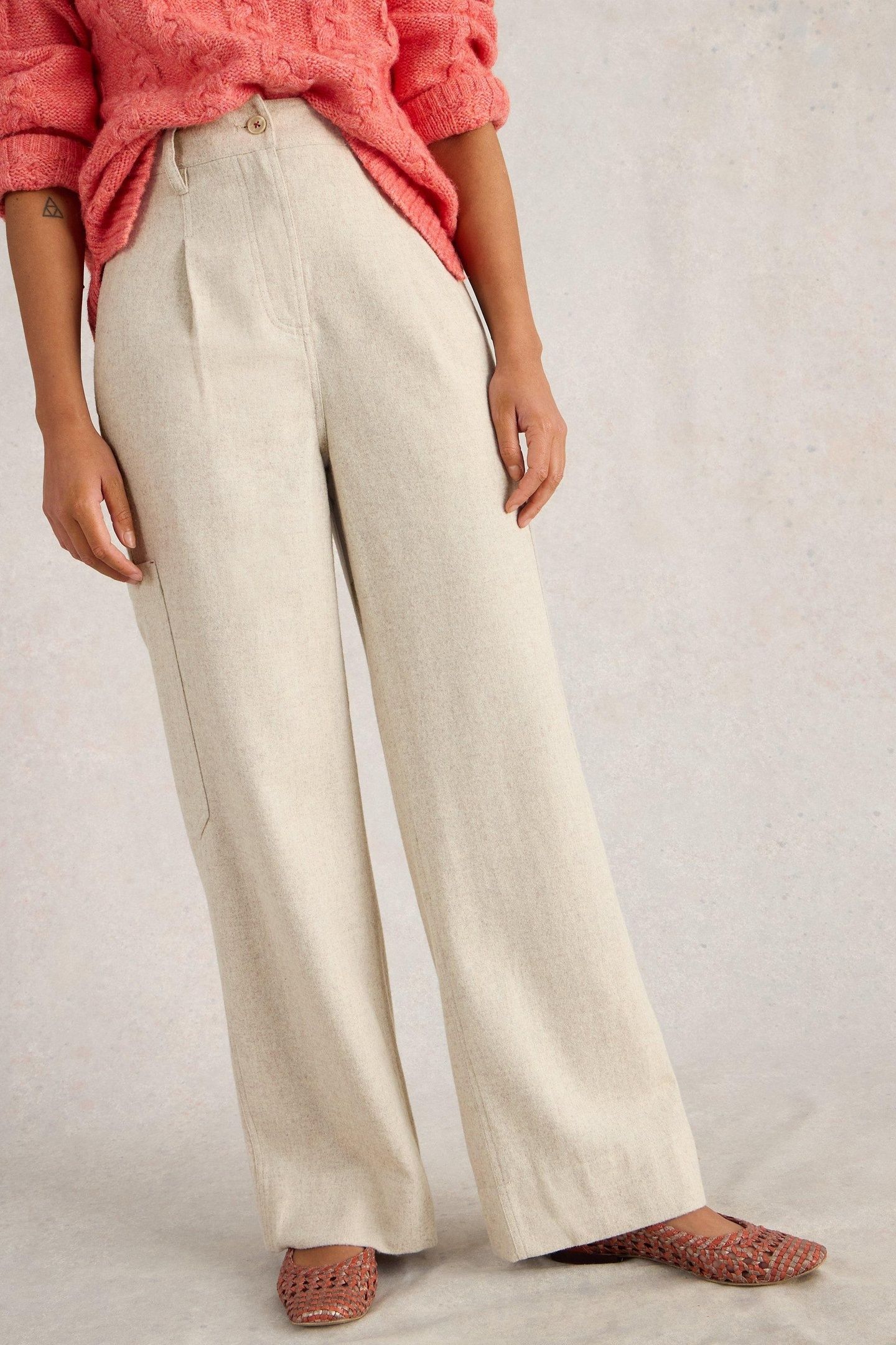 CARLIE TWEEDY CARGO TROUSER LIGHT NATURAL 2