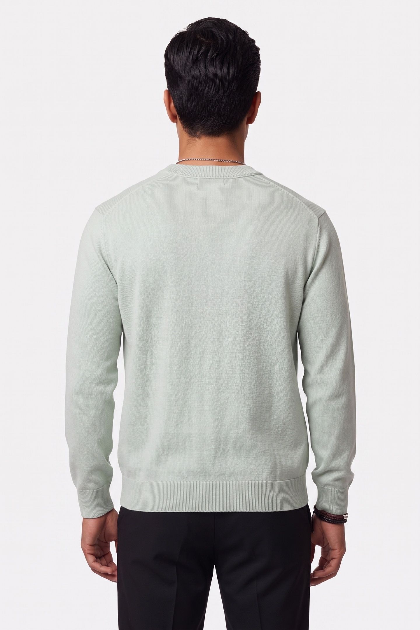 EU LONG SLEEVE COTTON RELAXED CREWNECK PALE MEADOW 2