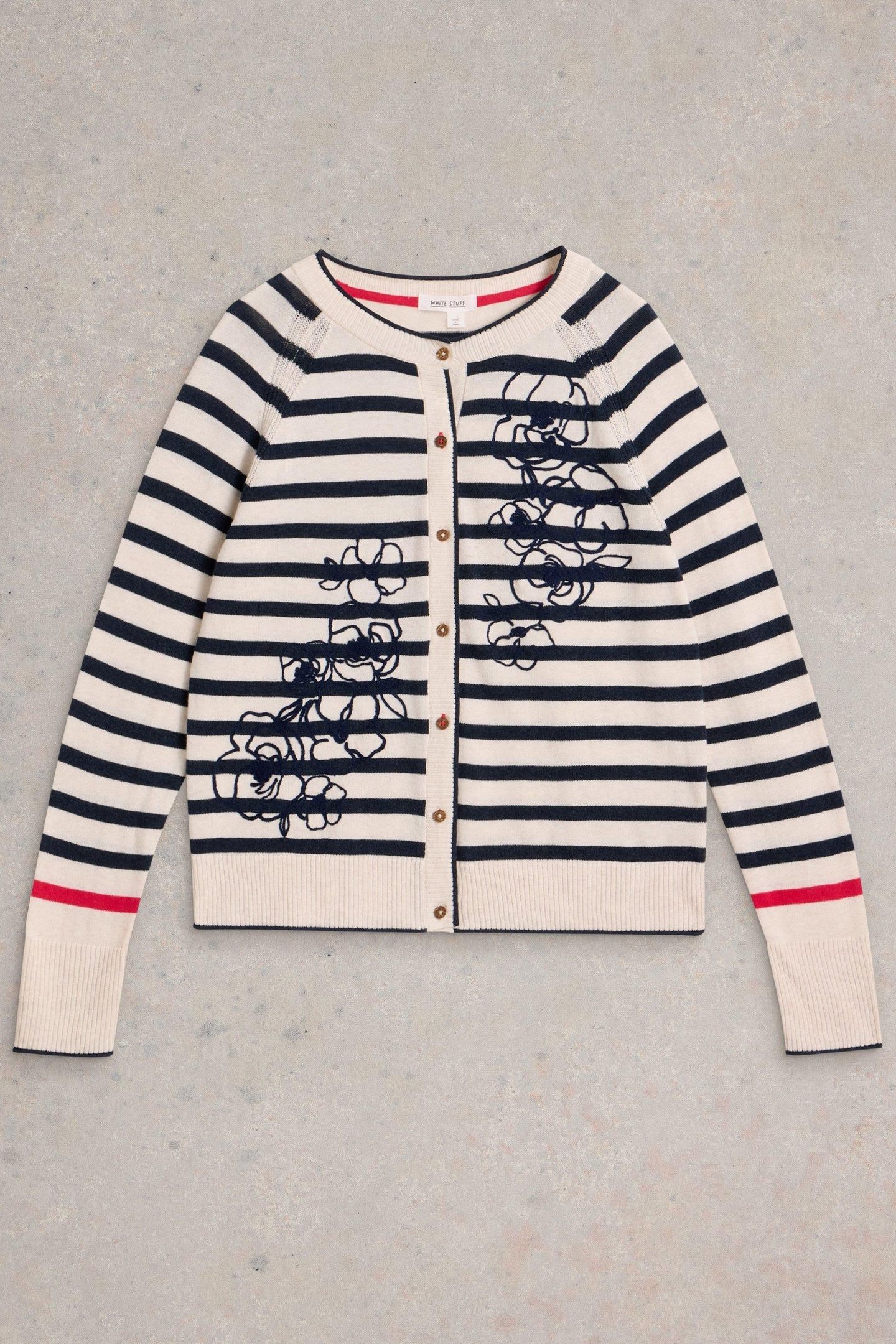 LULU EMBROIDERED CARDI WHITE MULTI 5