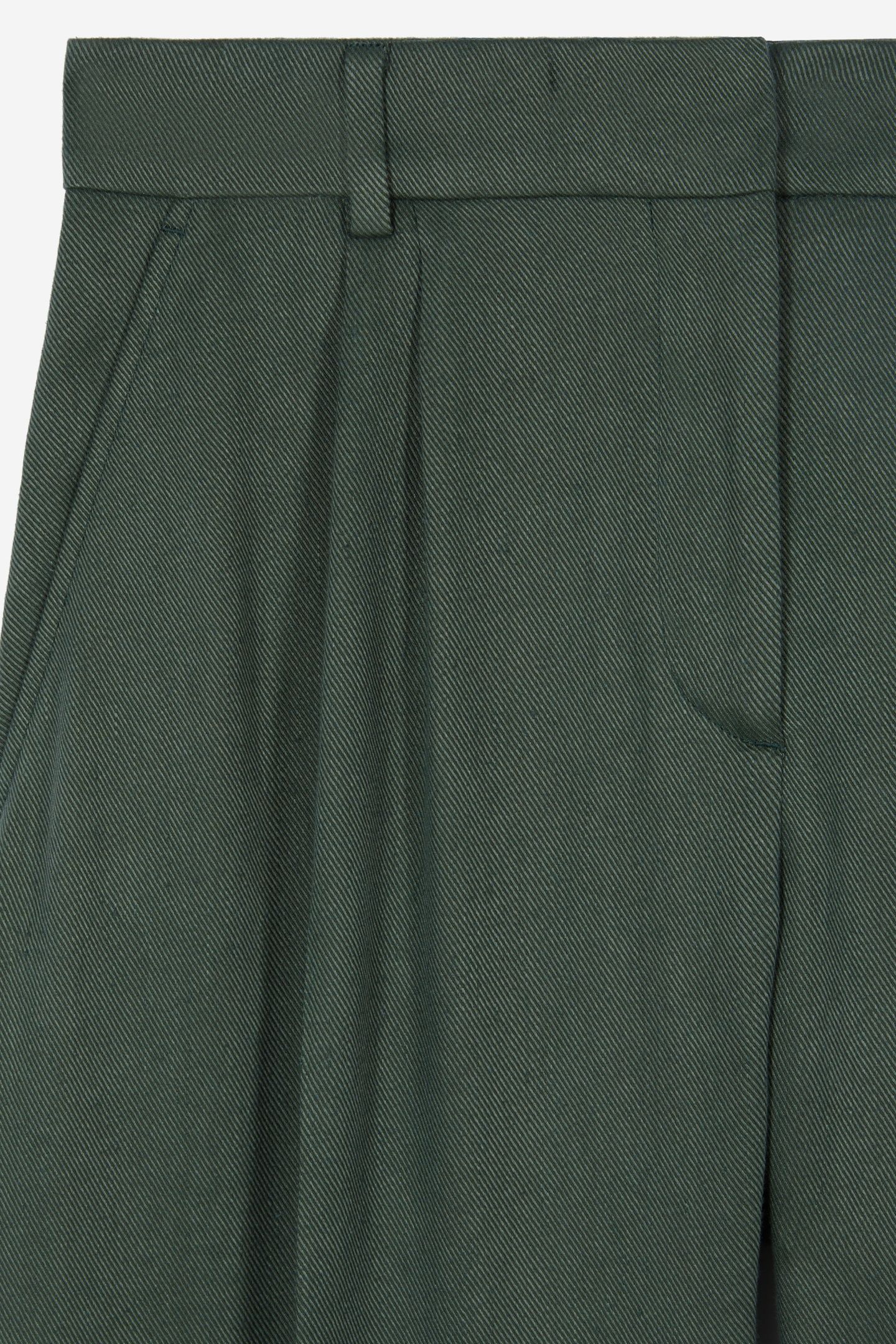 PLEATED SUIT TROUSERS WOOD KAKI 6