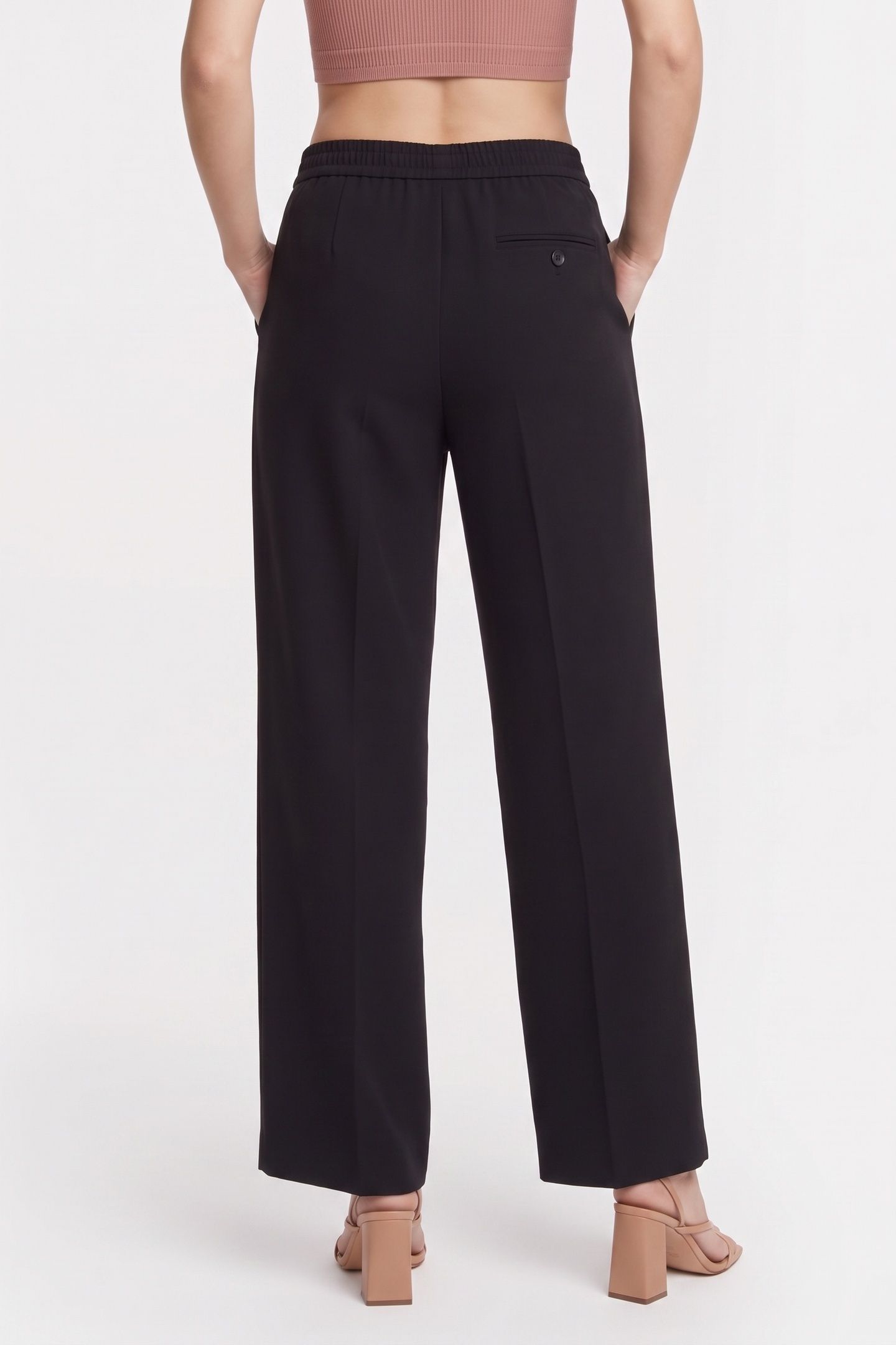 STRETCH CREPE TRAVEL TROUSER BLACK 2