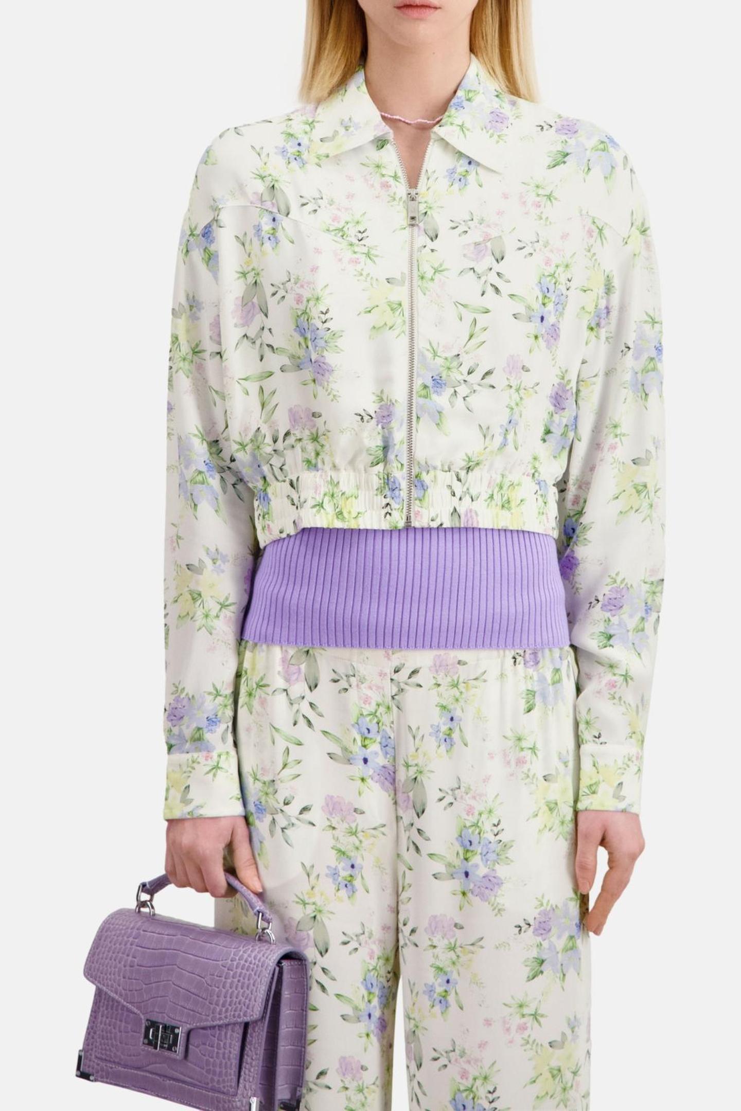 LONG-SLEEVED SHIRT W ELASTICATED ZIP WAIST LIGHTBLUE/WHITE 2