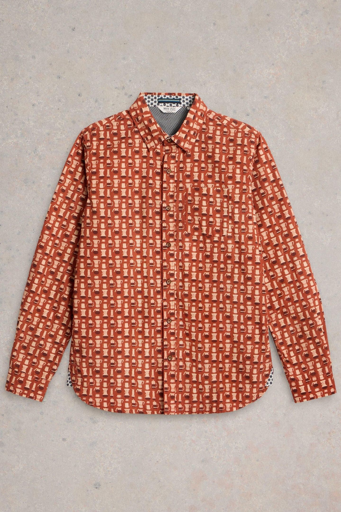 ESPRESSO PRINTED SHIRT ORANGE PRINT 4