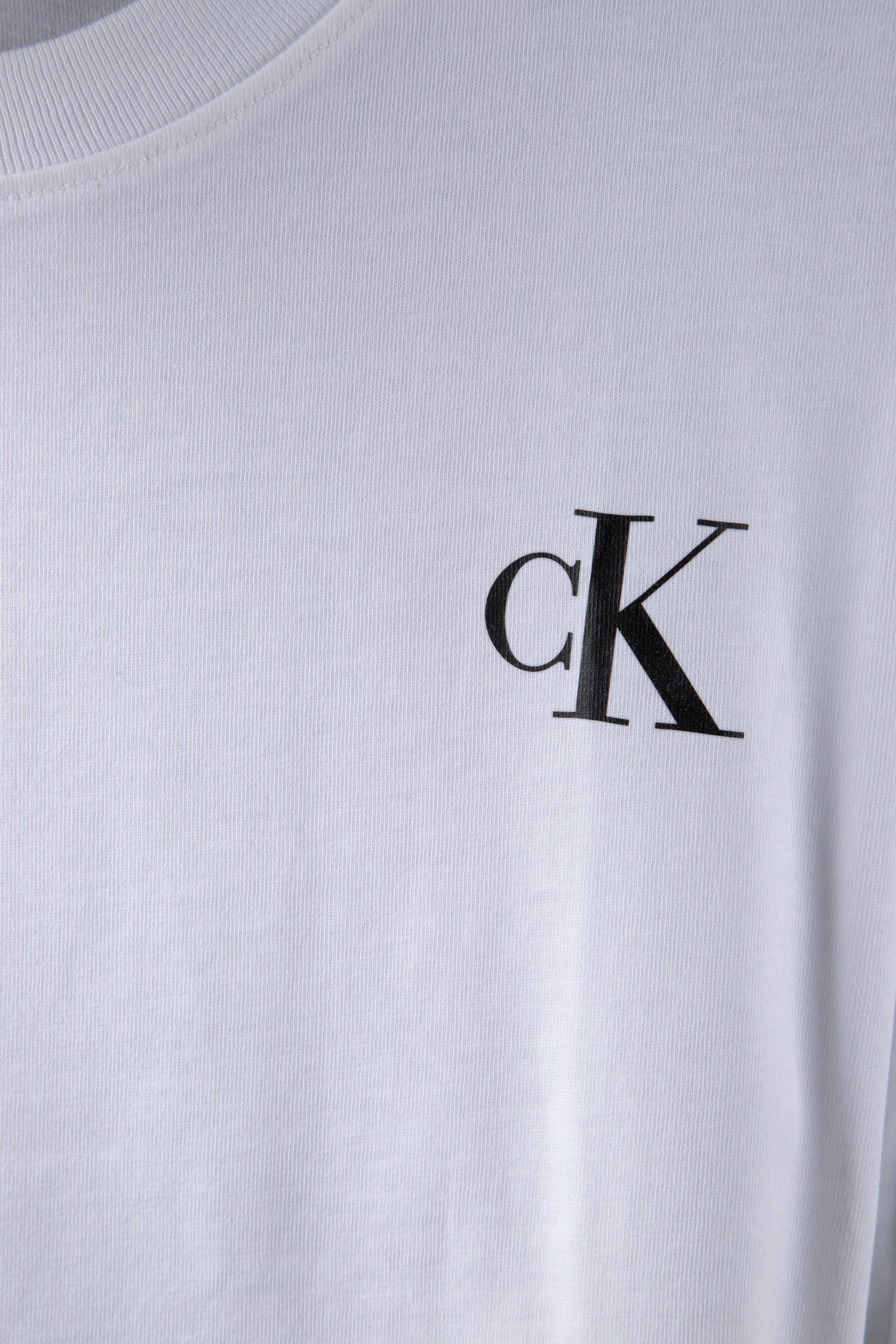 BOYS CHEST MONOLOGO LONG SLEEVE T-SHIRT BRIGHT WHITE/BLACK 6