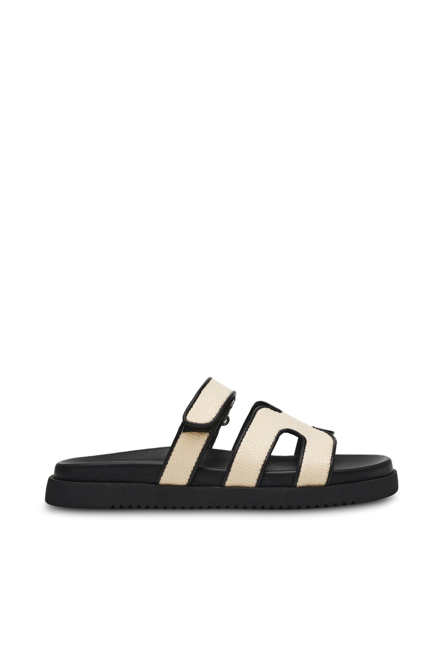 MISSILE SANDALS NAT BLACK RAFFIA 1