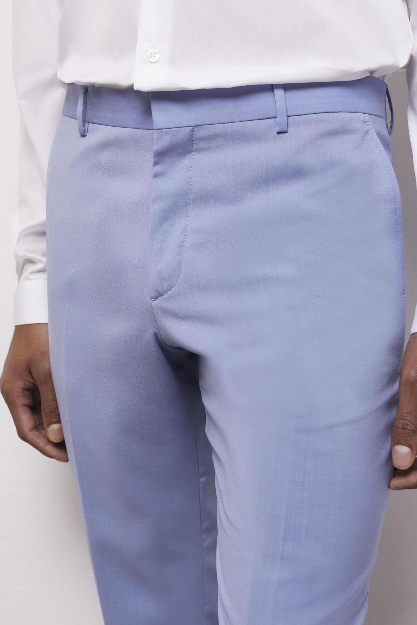STRAIGHT-LENGTH SUIT TROUSERS LIGHT BLUE 6