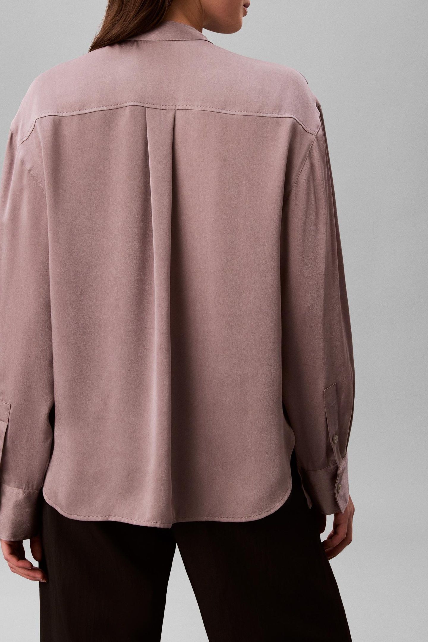 WASHED SATIN RELAXED TOP DUSTED FOX 3