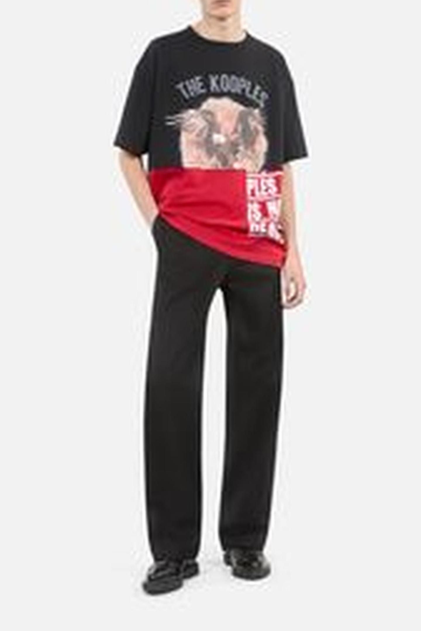 SHORT-SLEEVED T-SHIRT WITH PRINT ON THE FRONT BLACK WASHED 2