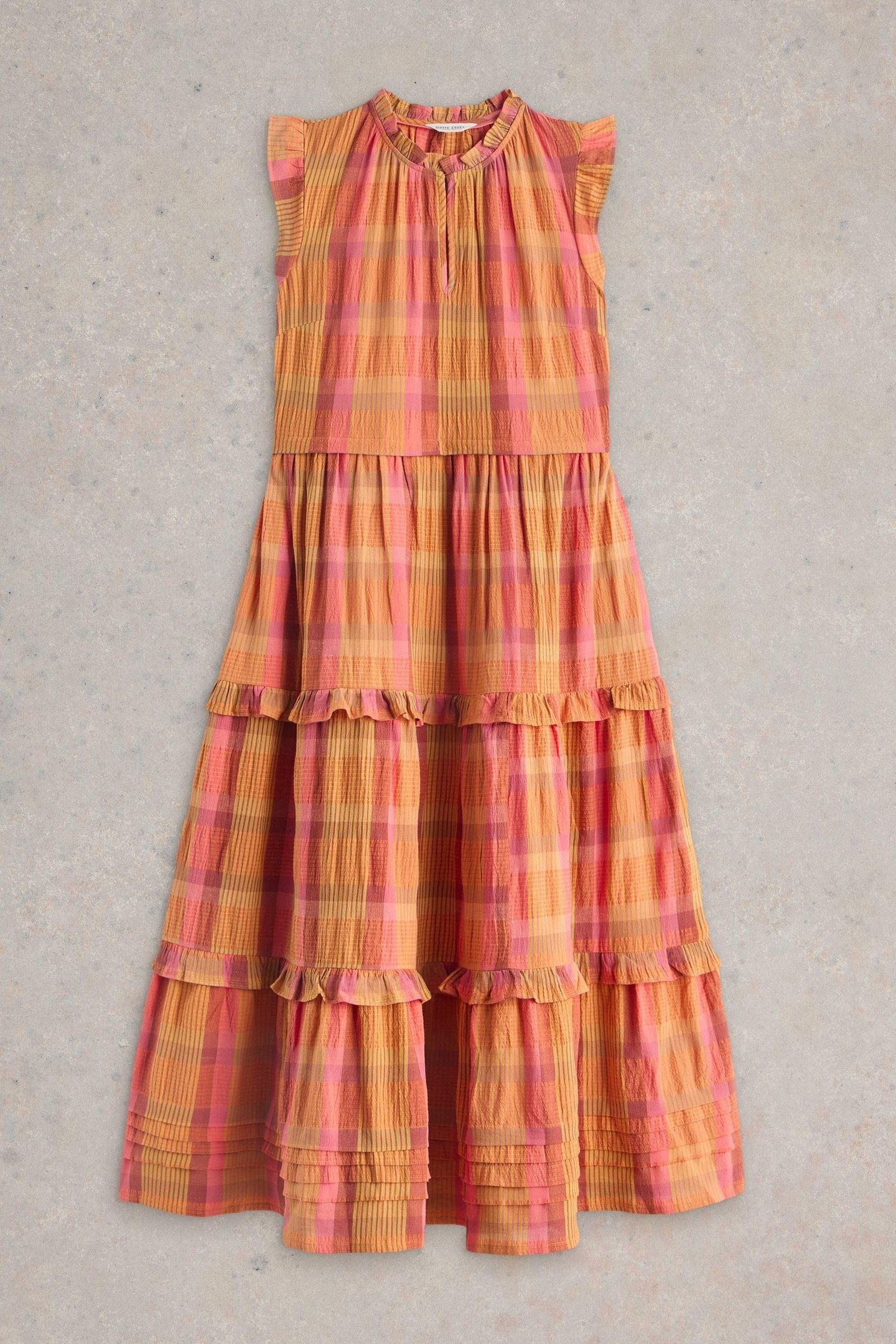 ROSIE CHECK MAXI DRESS PINK MULTI 3