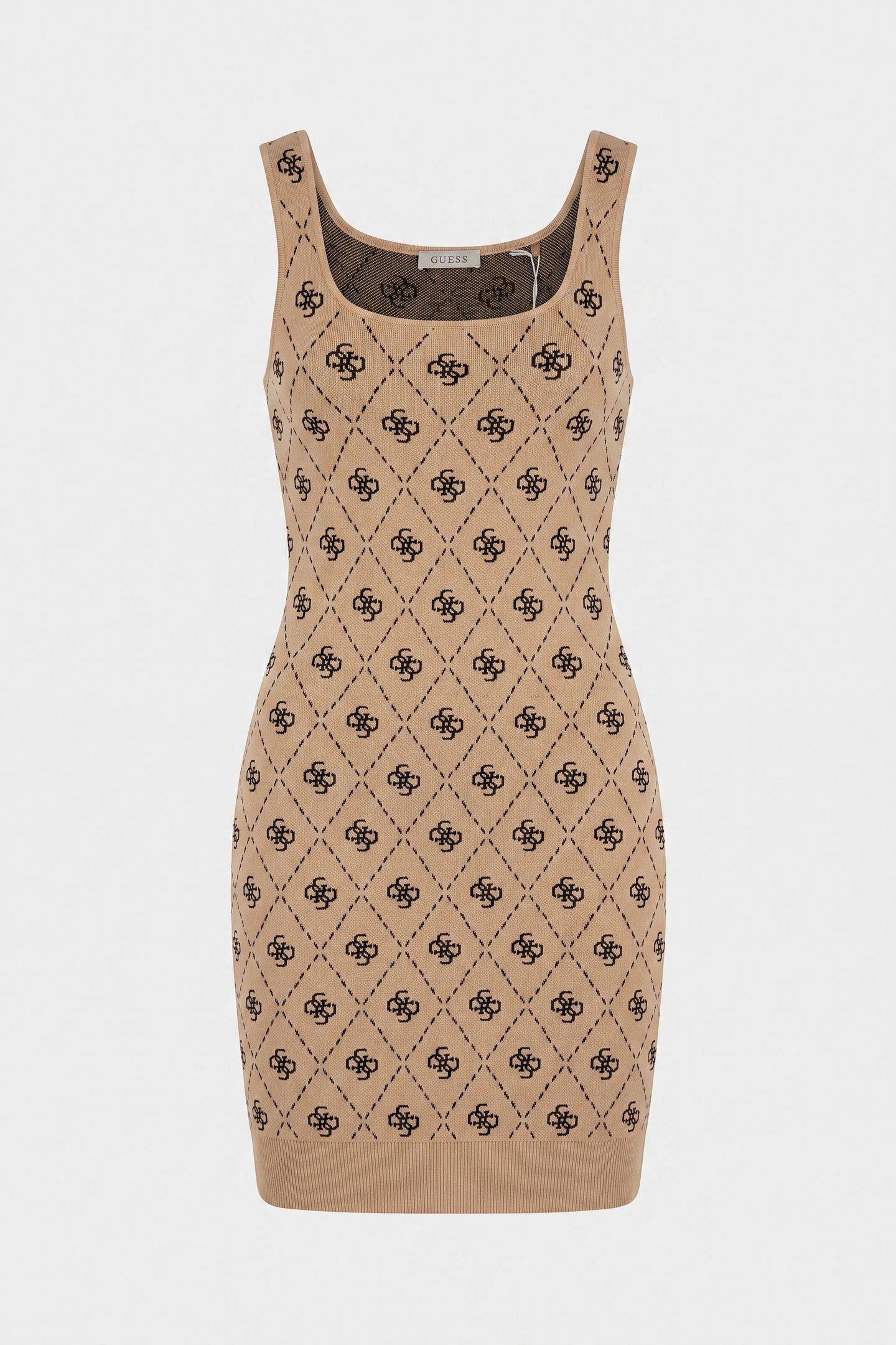 GUESS ECO SARAH 4G SL DRESS SW TRAVERTINE SAND BLAC 3