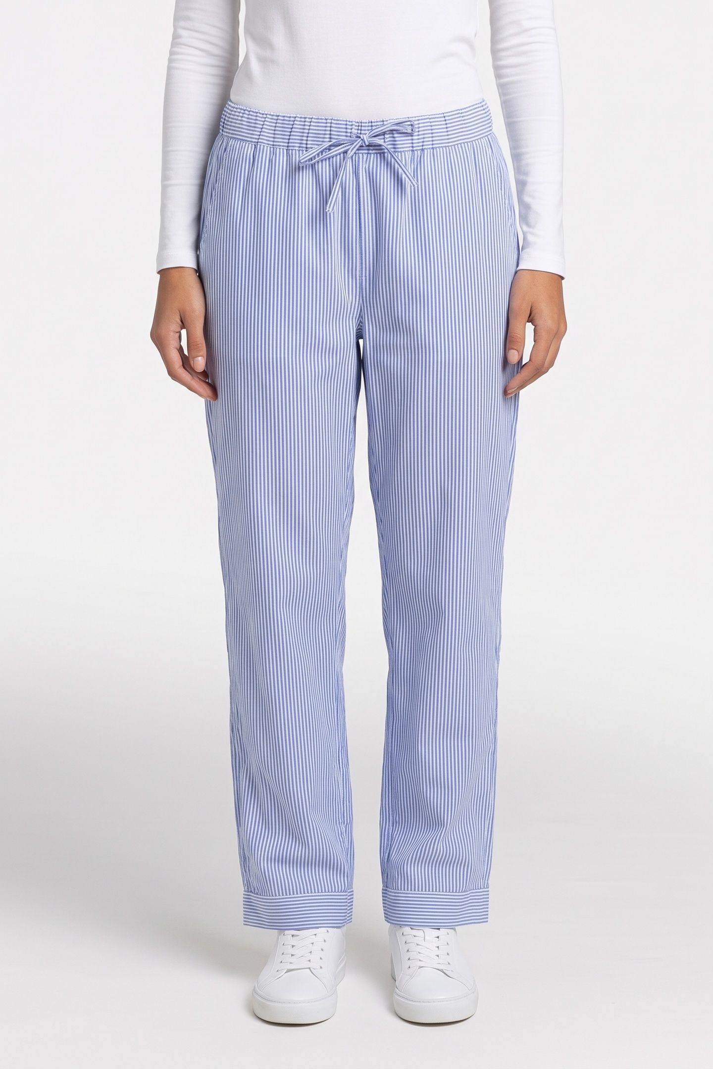 LENNON POPLIN PAJAMA TROUSERS BLUE 1
