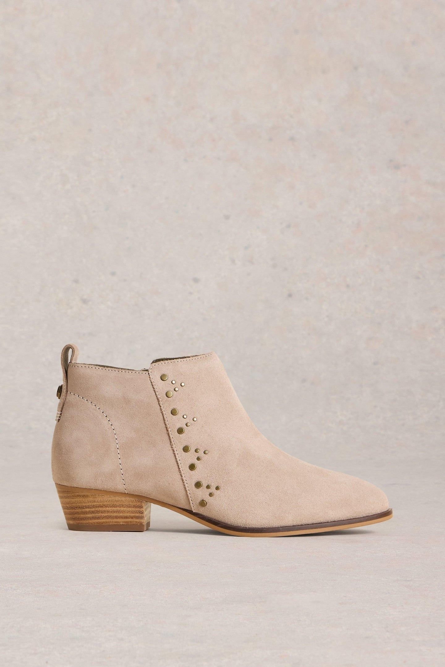 WILLOW STUD ANKLE BOOT LIGHT GREY 1