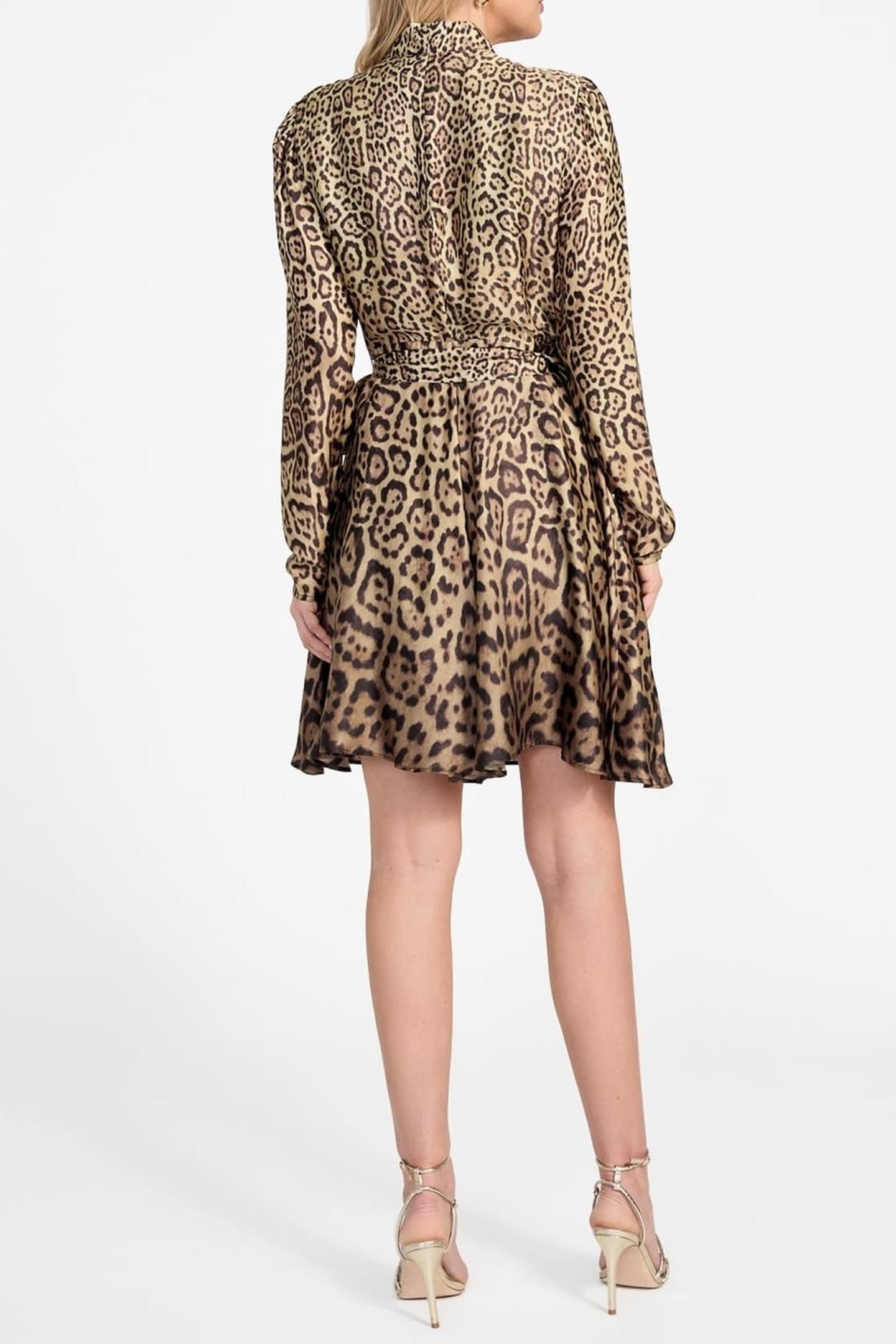 ALANIS WRAP W/TIE LS CHARMING LEOPARD DEG 5