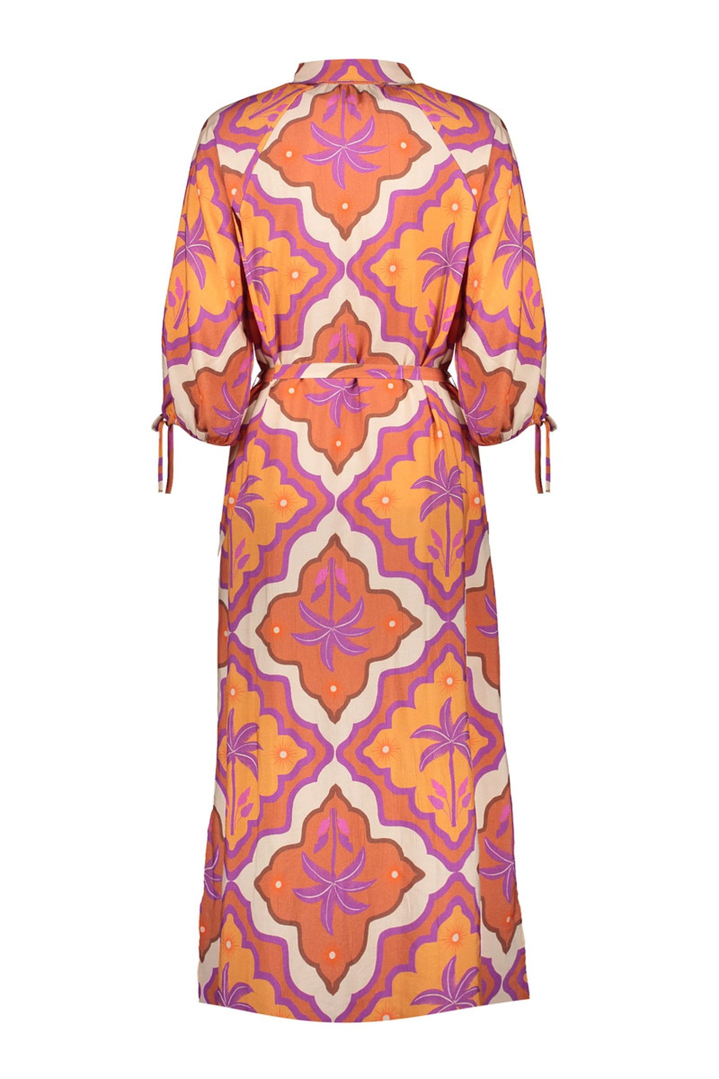 DRESS ECRU/MANGO/PURPLE 2