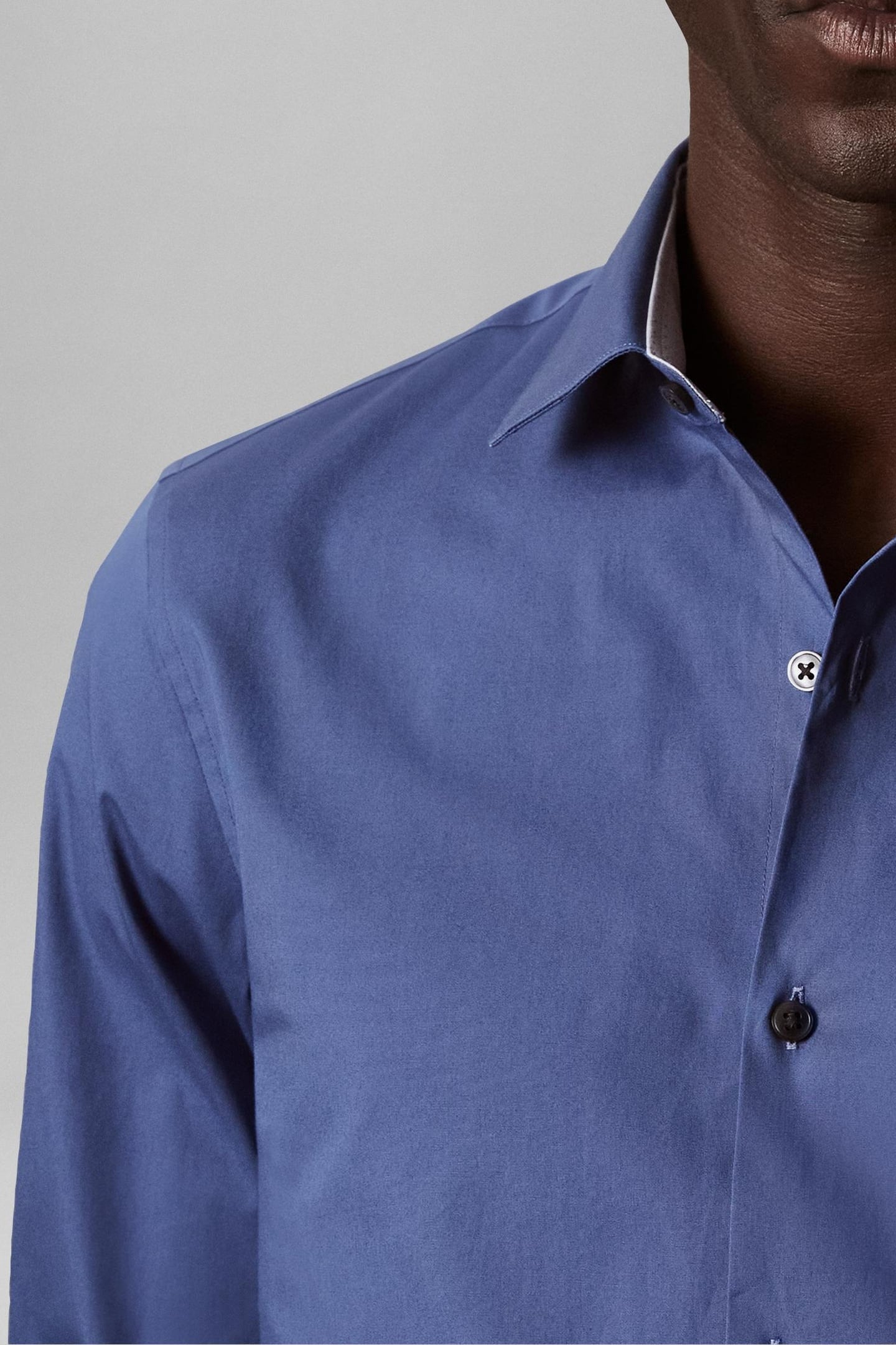SLIM ESSENTIAL POPLIN SHIRT MEDIUM BLUE 6