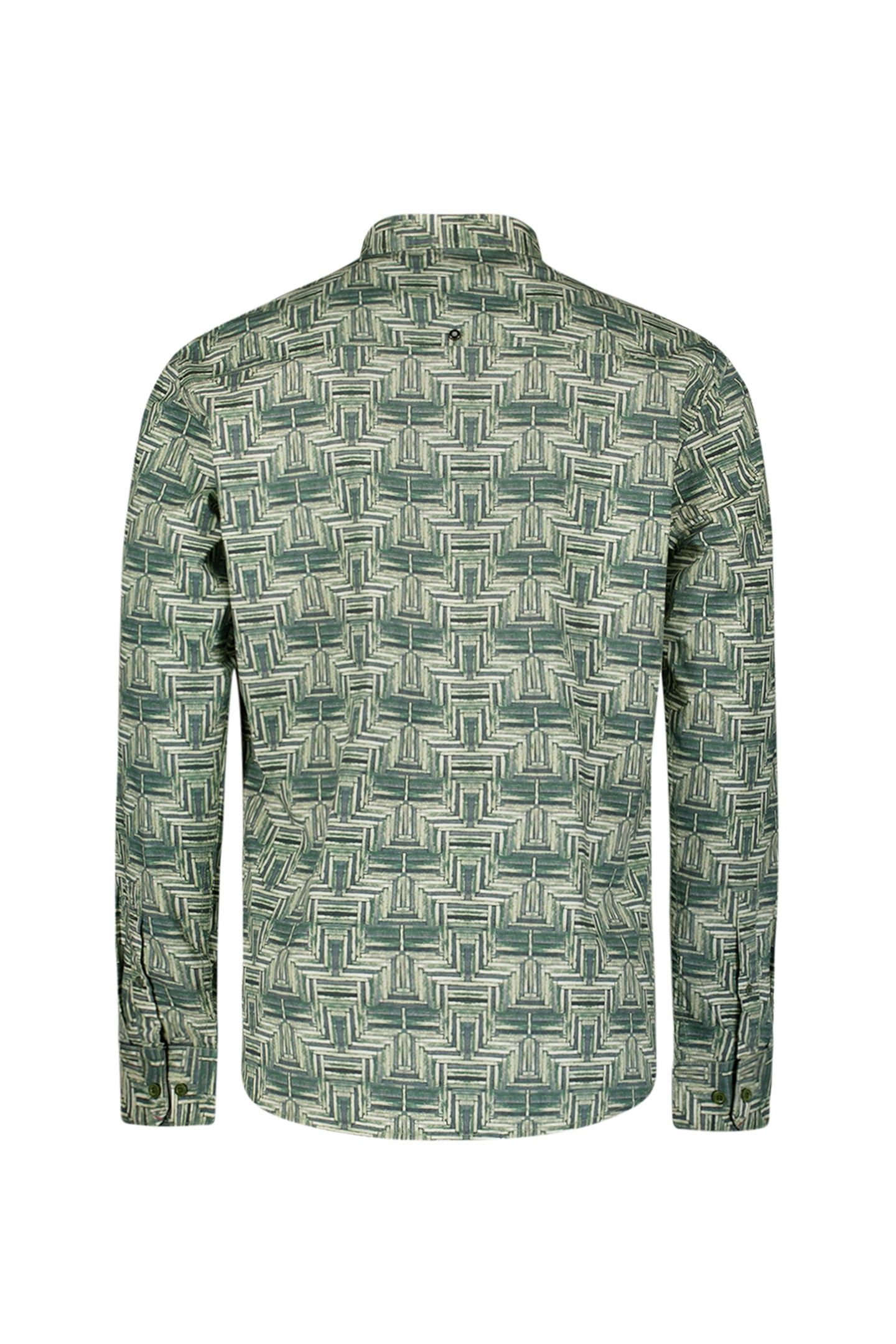 SHIRT STRETCH ALLOVER PRINTED DARK GREEN 5