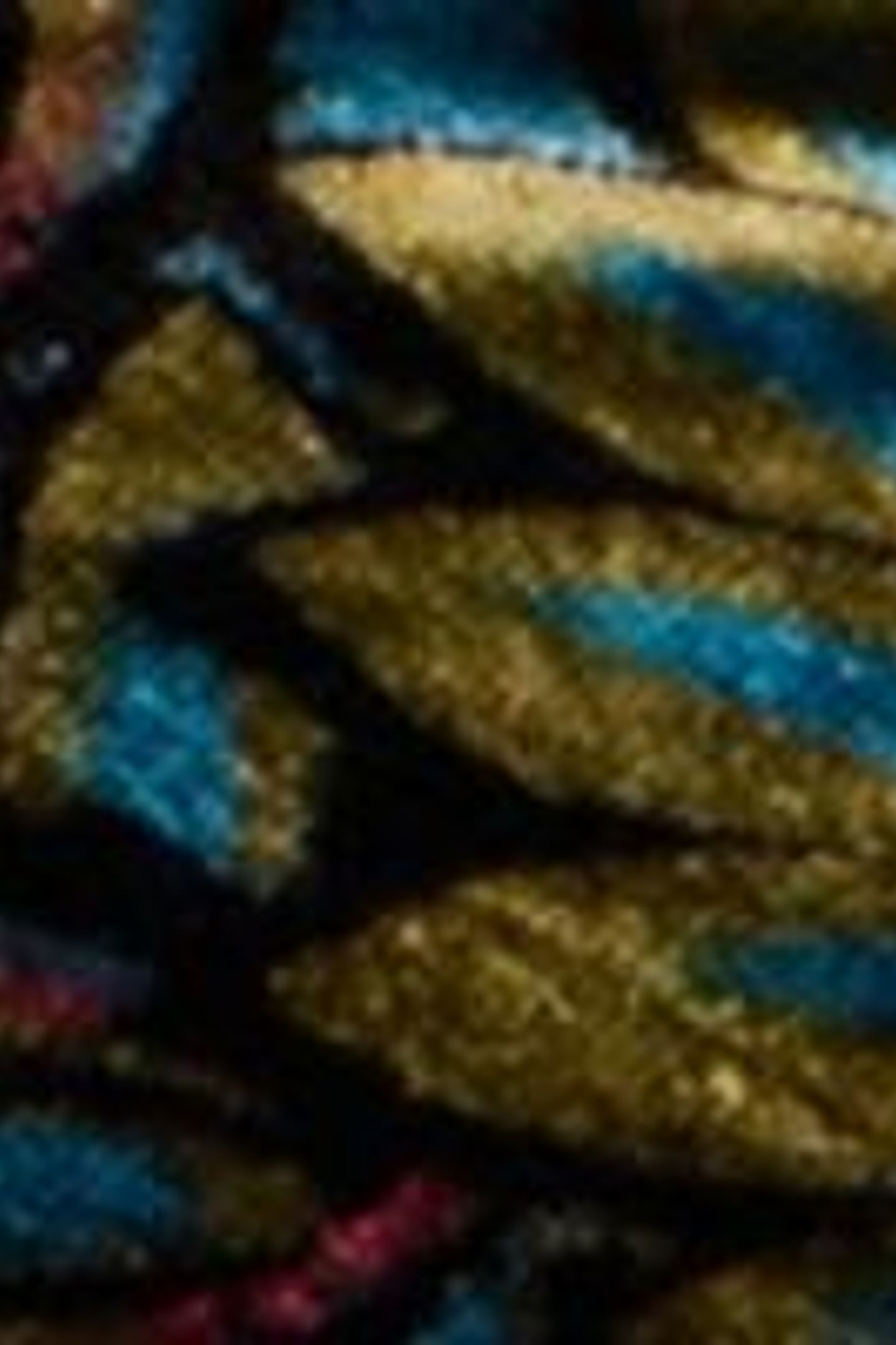 ASH VELVET MIX DRESS TEAL PRINT 5