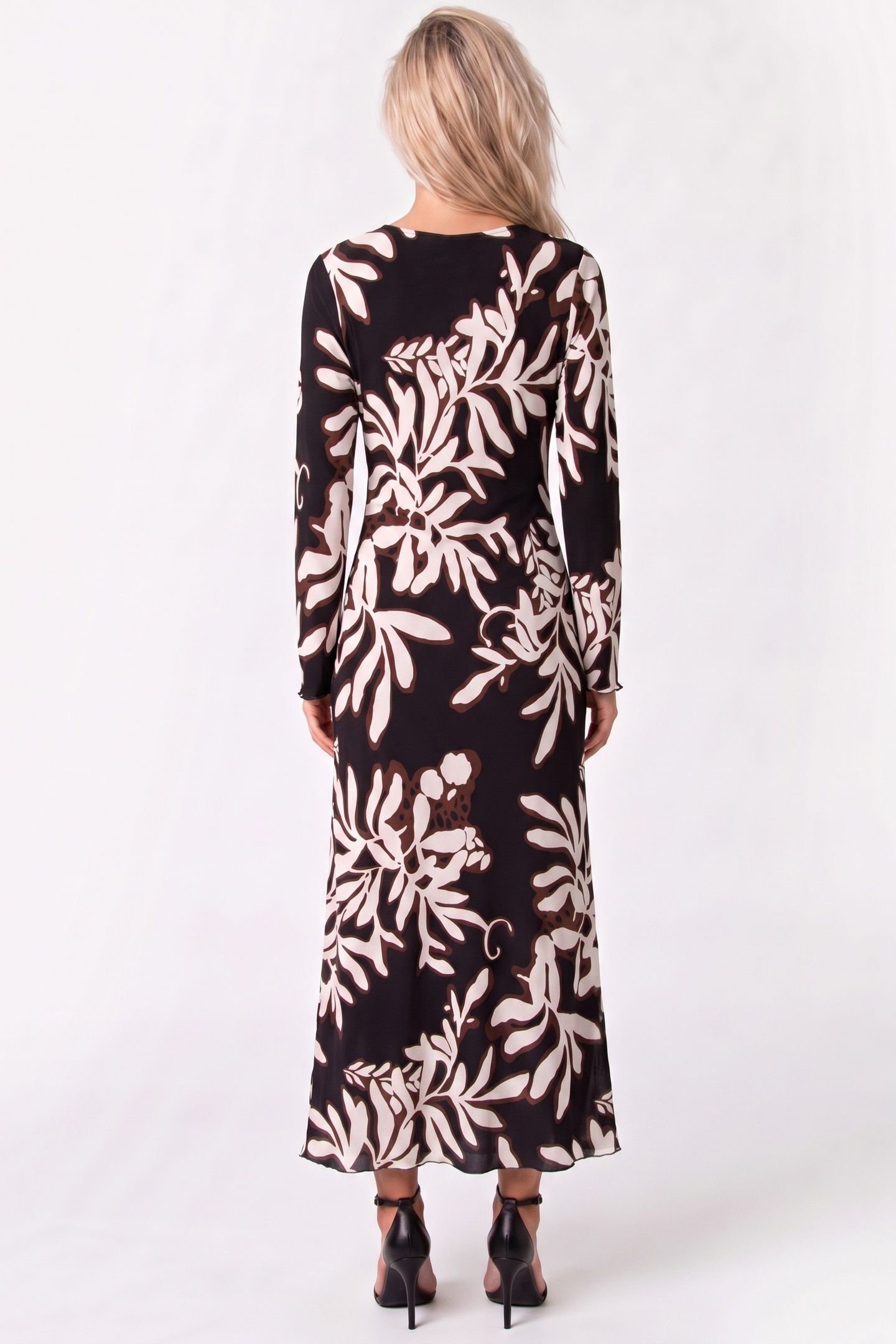 FIRENZE AOP DRESS BLACK 2