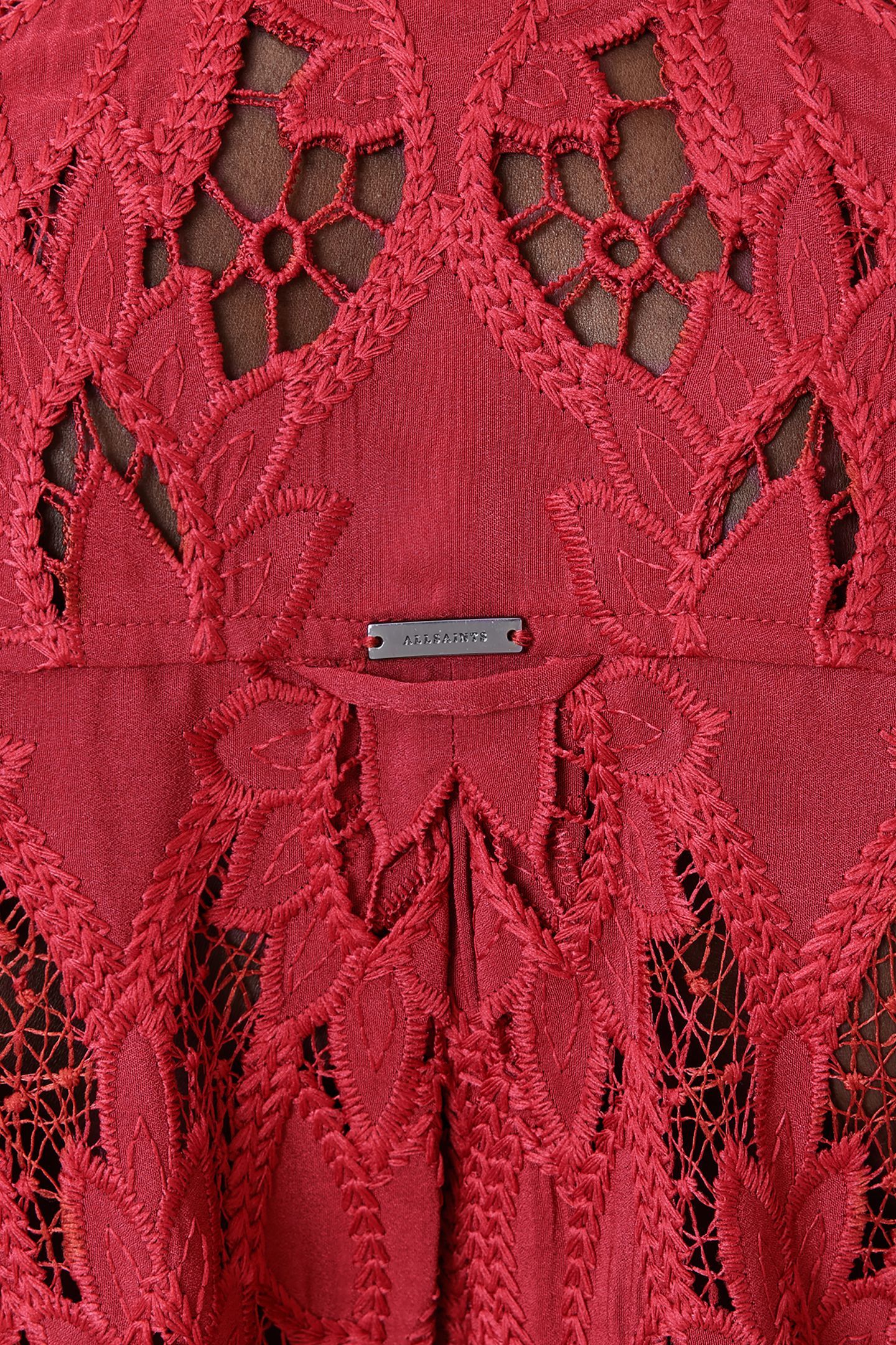 CHARLI EMB SHIRT BURNT BRICK RED 7