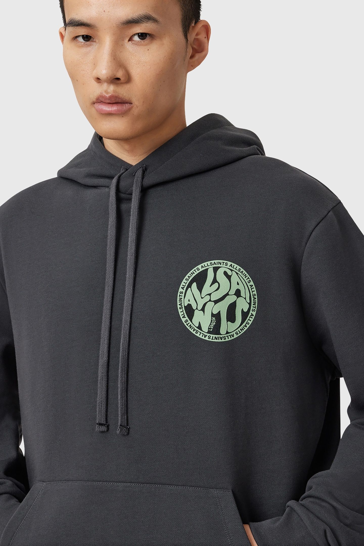 DISTORTION OTH HOODY WASHED BLACK/GREEN 3