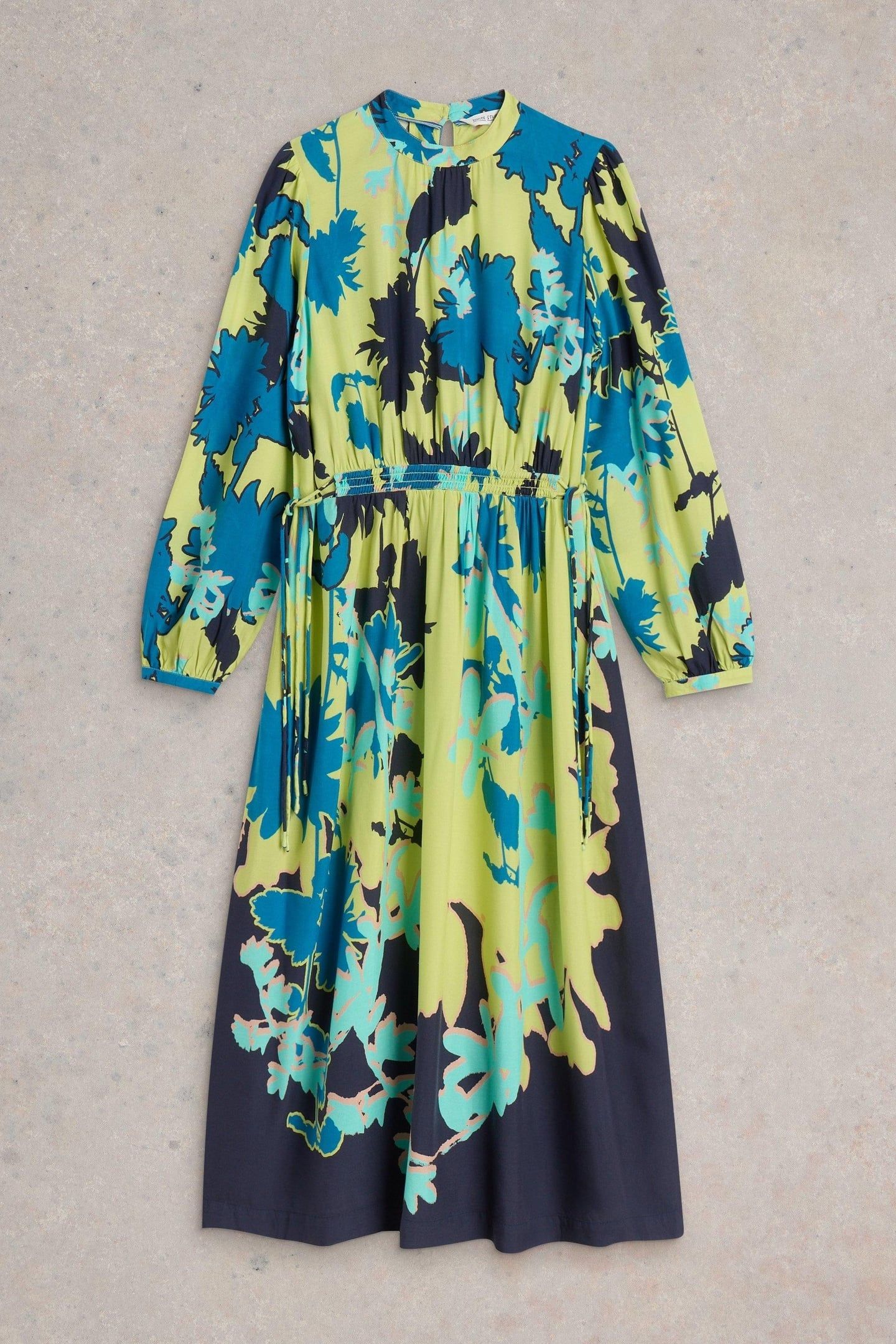FREYA MIDI DRESS GREEN PRINT 6