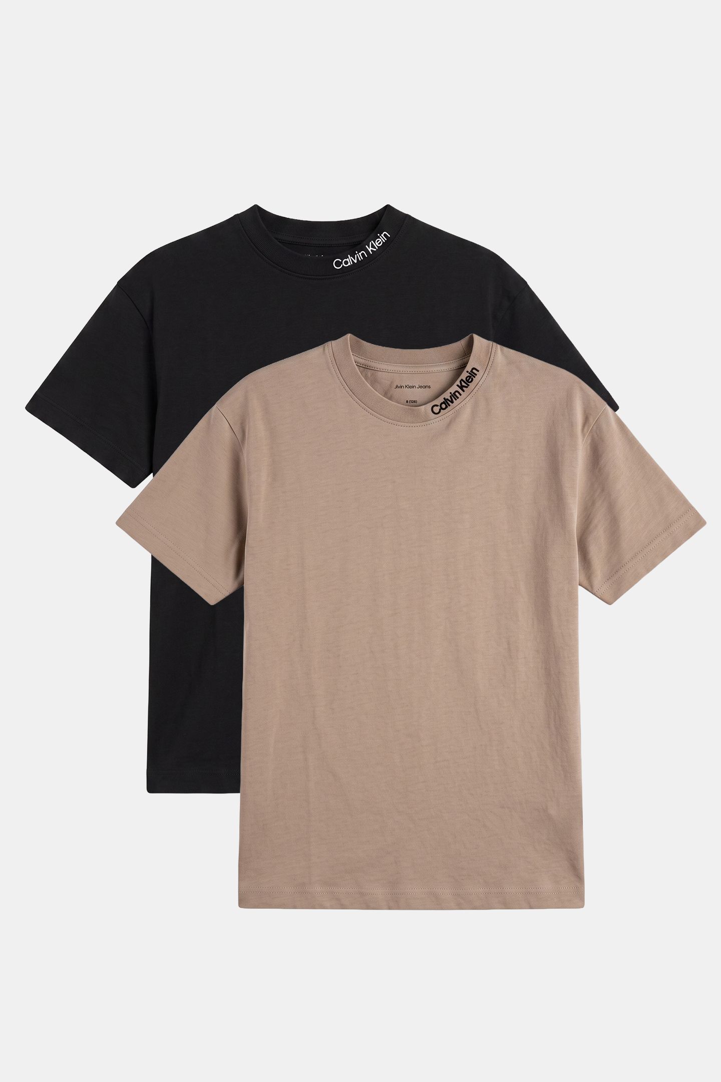 BOYS 2-PACK EMBROIDERED LOGO SHORT SLEEVE SET HUMUS/BLACK 1
