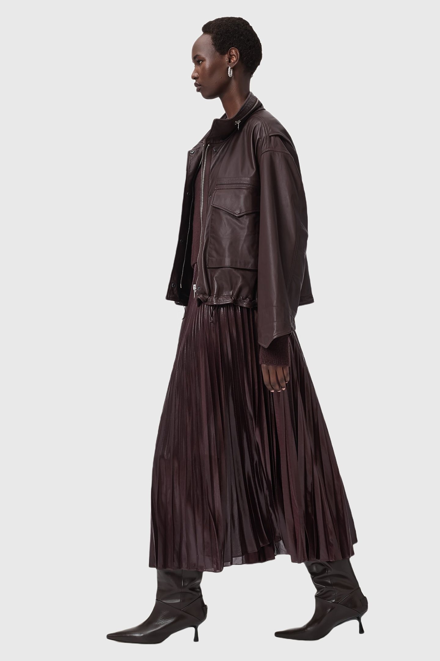 SPARK CREW DRESS OXBLOOD RED 8