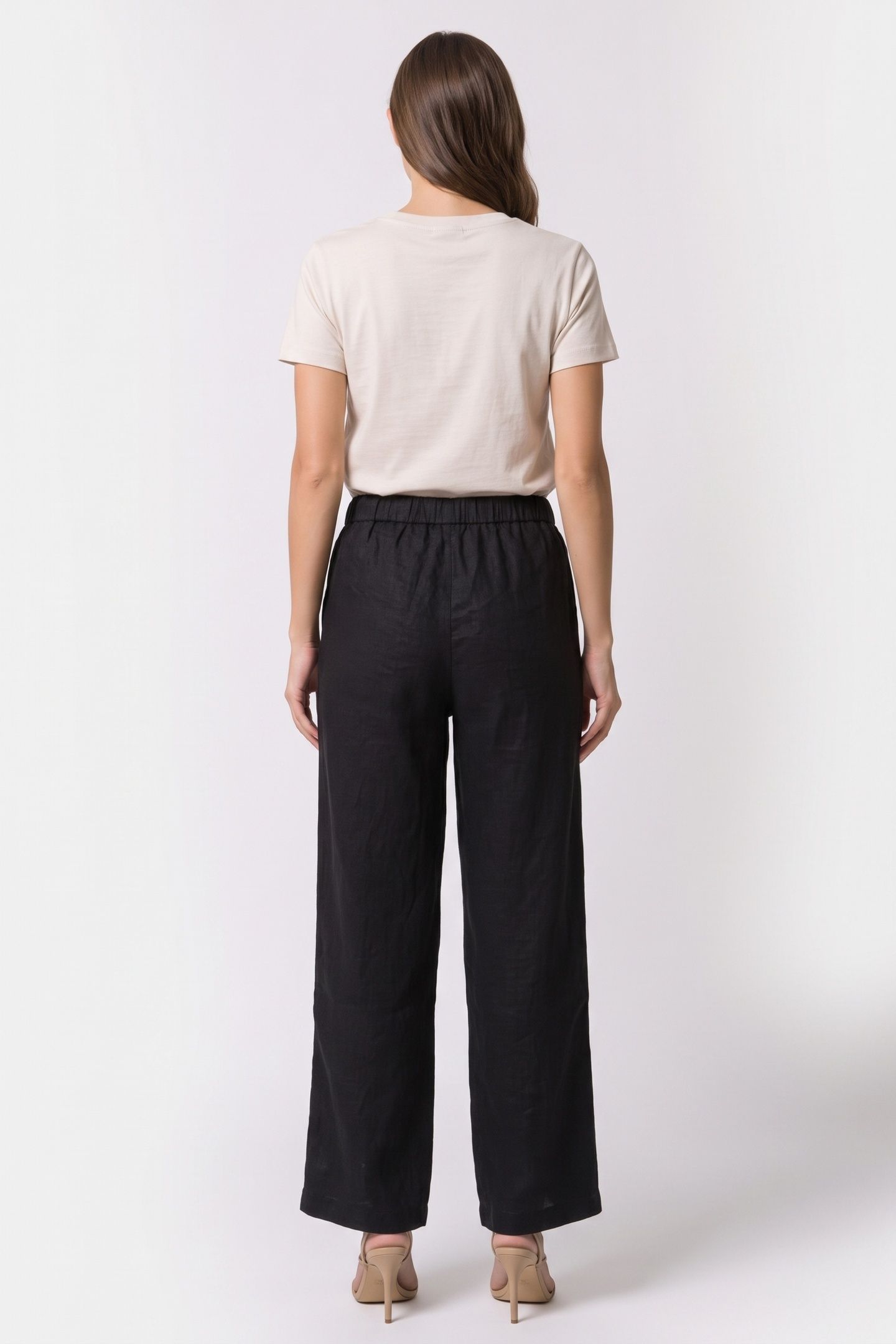 LUDVIG LINEN TROUSERS BLACK 2