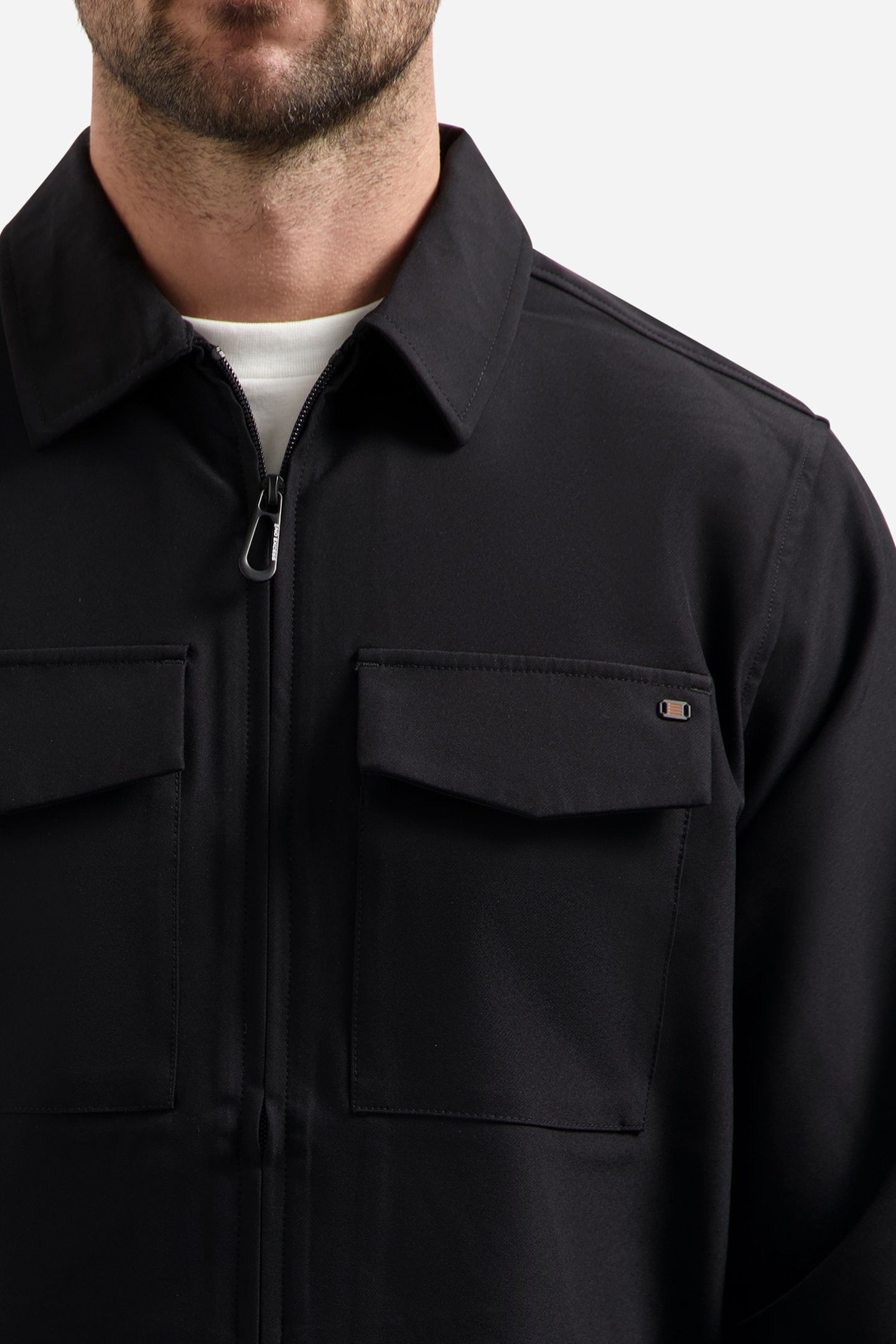 OVERSHIRT FULL ZIPPER STRETCH SEDOC BLACK 6