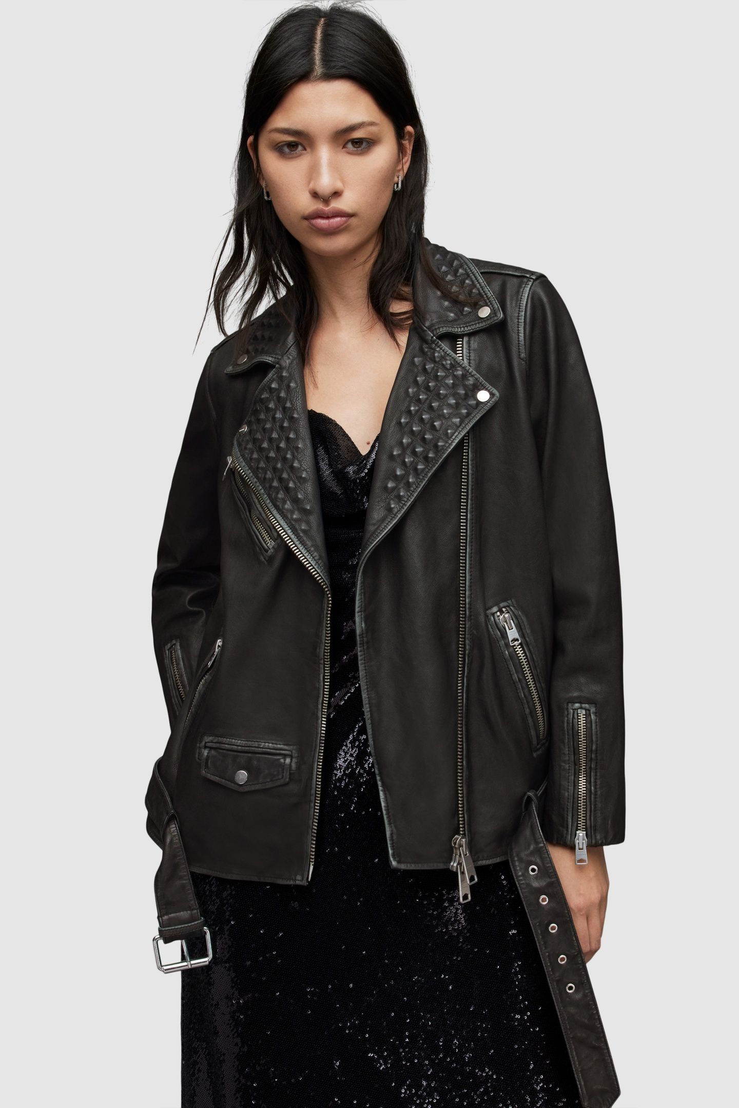 BILLIE STUD BIKER BLACK 1