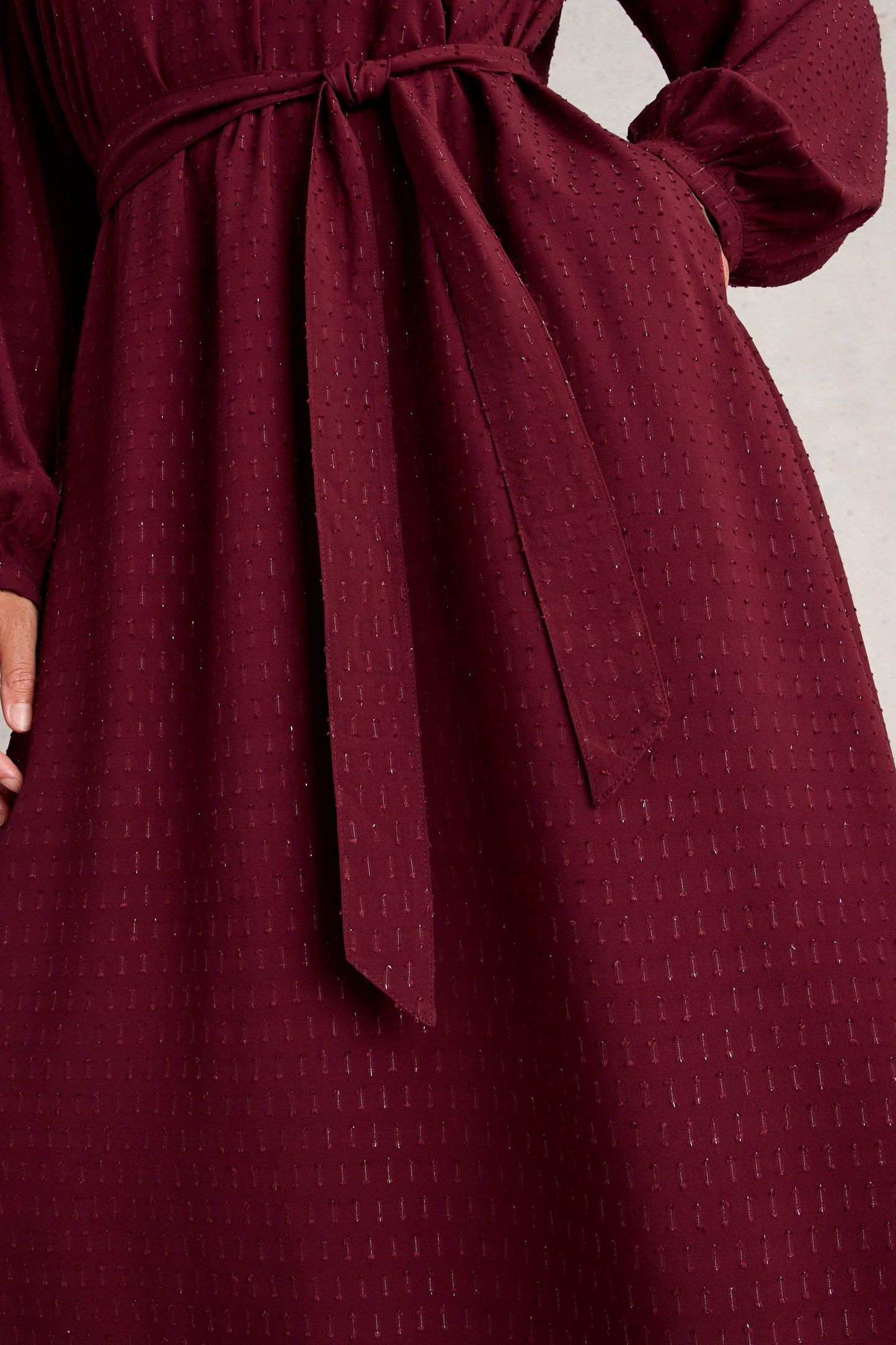 MONIKA SPARKLE MIDI DRESS DARK PLUM 7