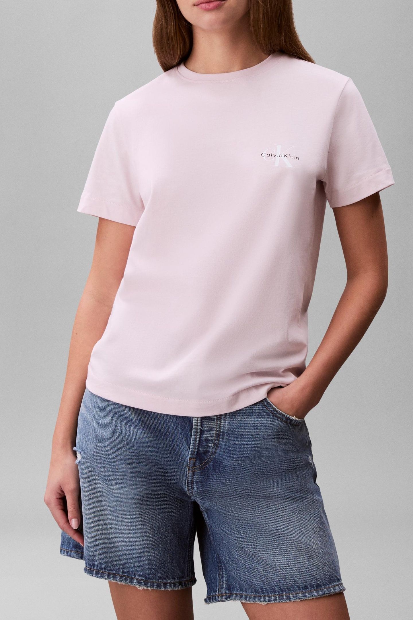 2-PACK SHORT SLEEVE ROUND NECK LOGO T-SHIRTS CRADLE PINK/BLA 2