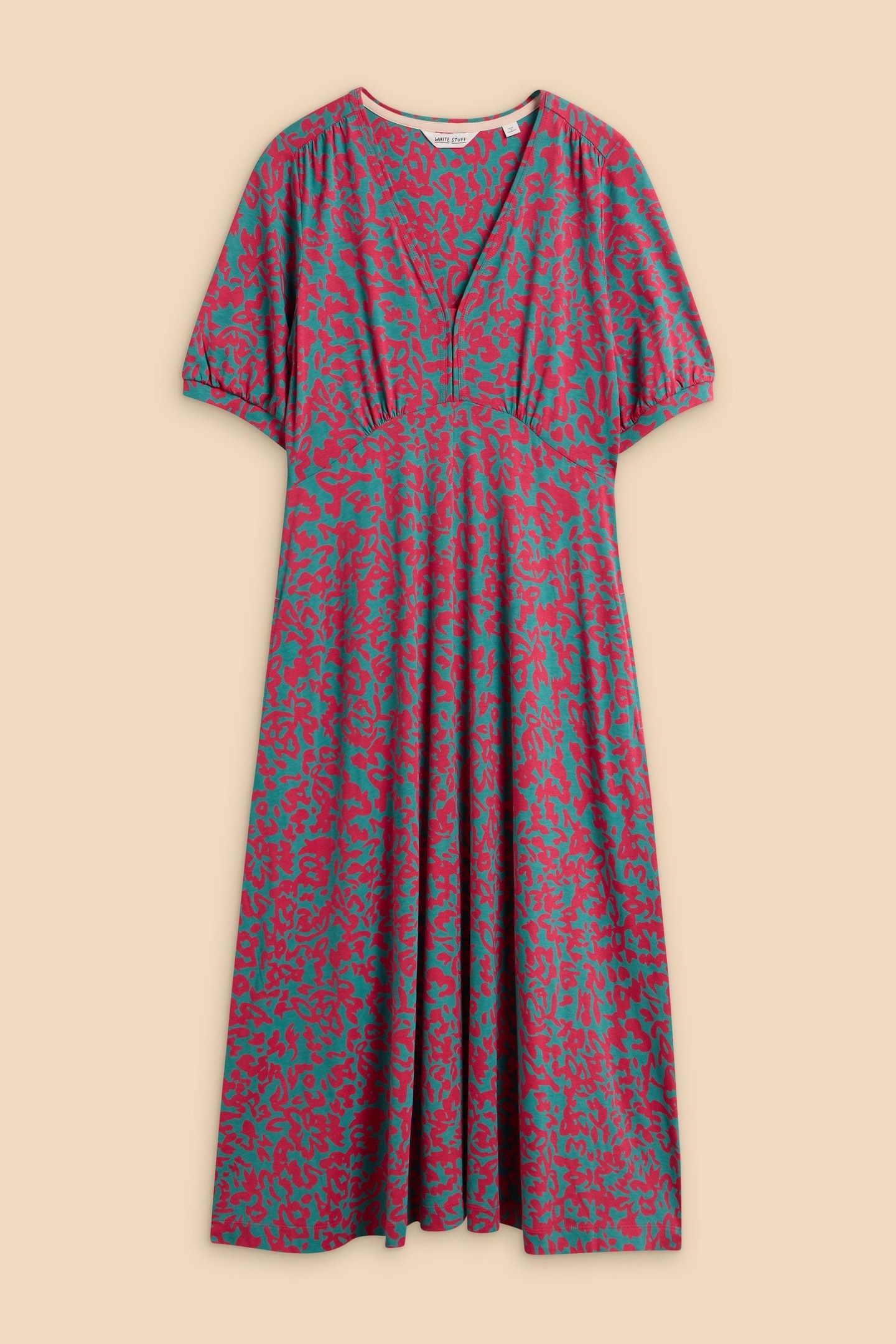 MEGAN JERSEY DRESS PINK PRINT 4