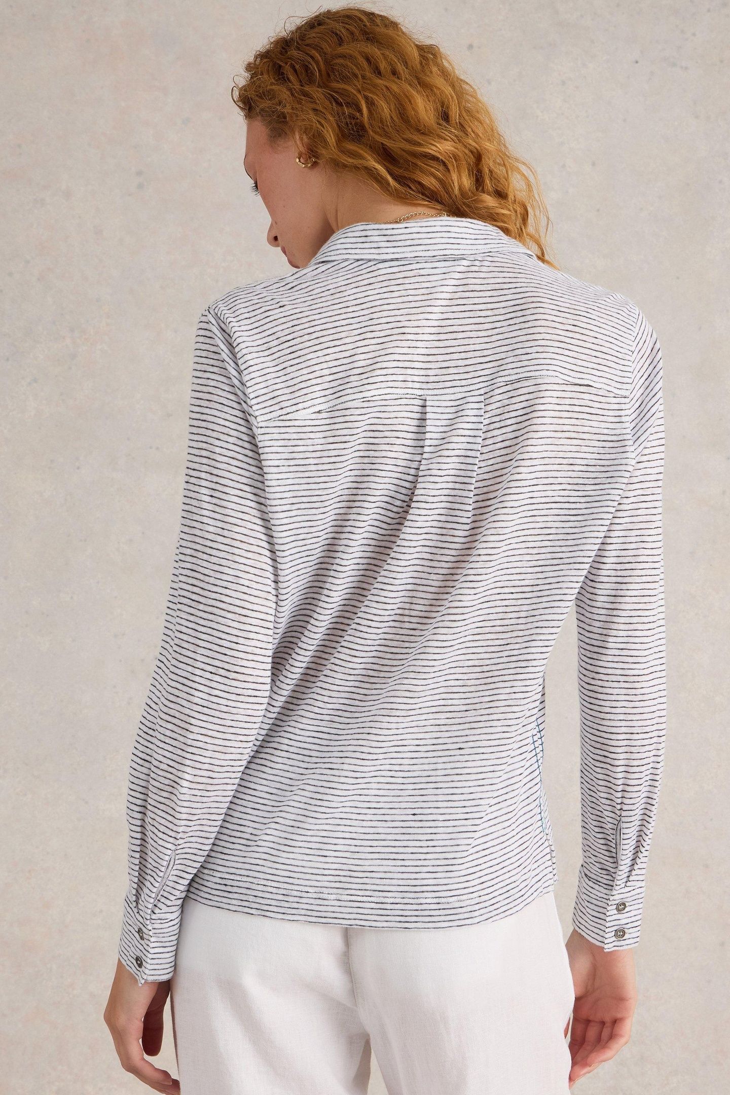 CHARLIE LINEN SHIRT WHITE MULTI 4