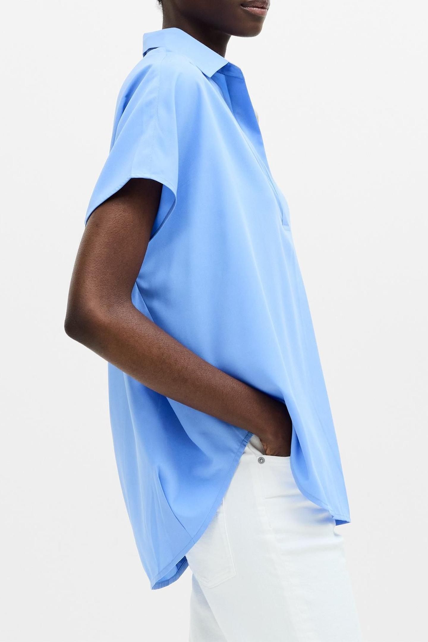 CREPE LIGHT SLEEVELESS POPOVER CORNFLOWER BLUE 4