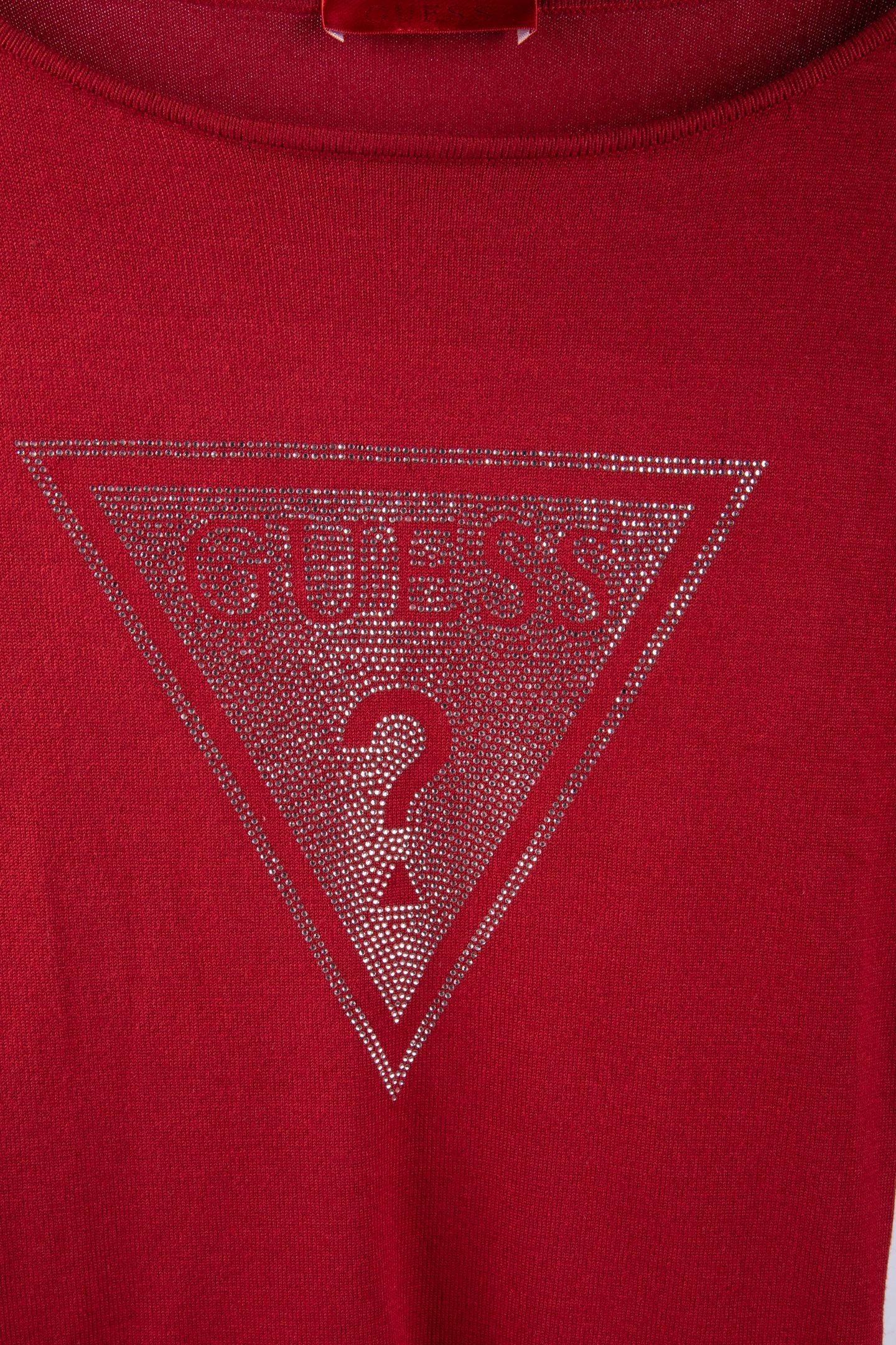 GUESS ECO LS TRIANGLE LOGO ELI SIREN RED 5