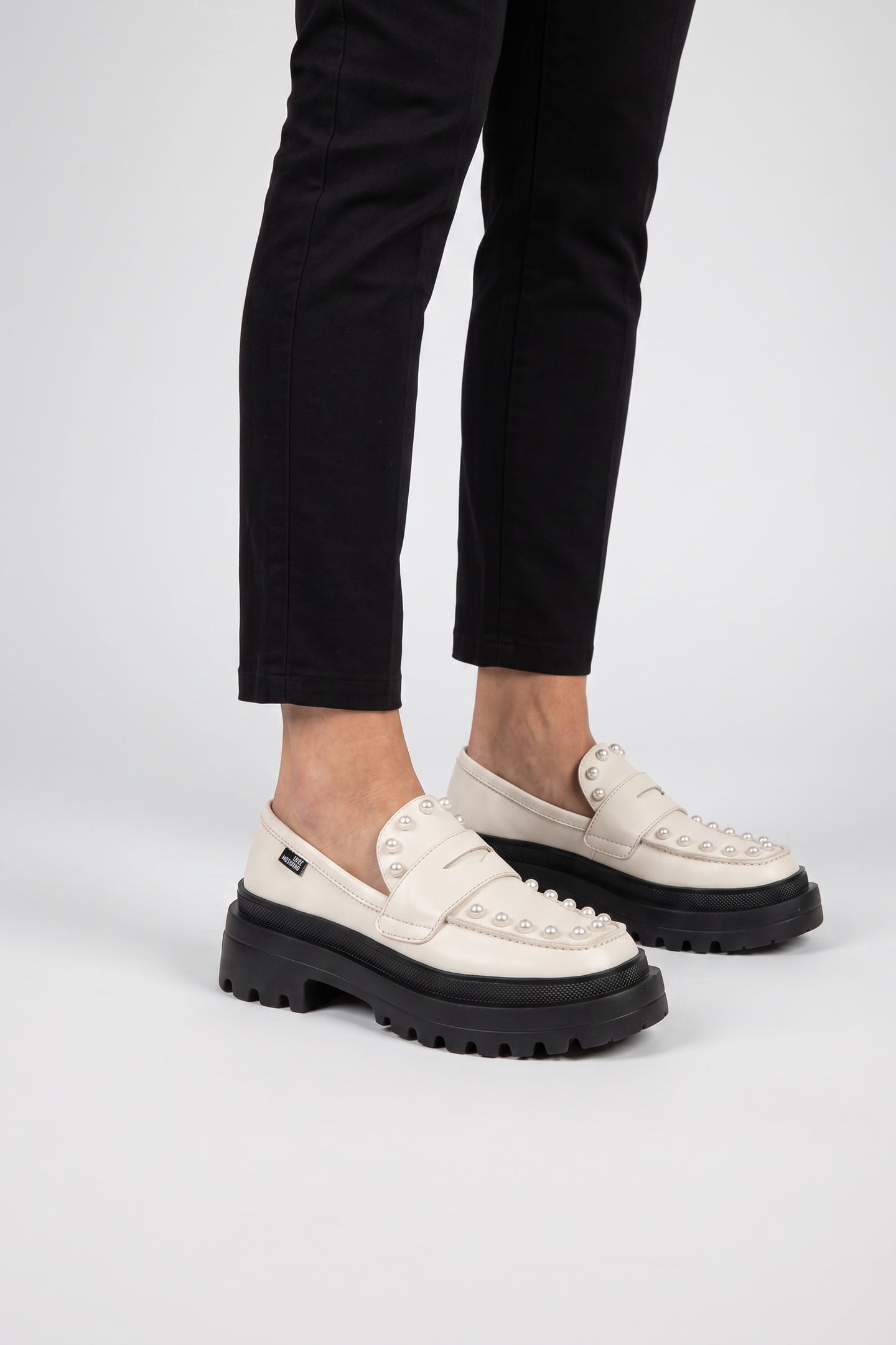 HER LOVE CALFSKIN LOAFERS WHITE 4